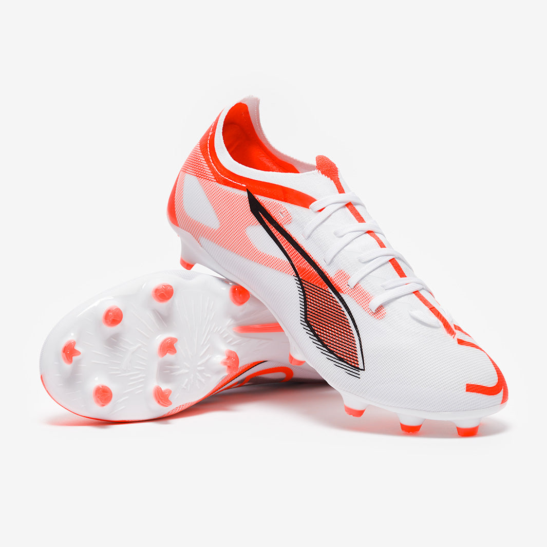 Puma Ultra 5 Match FG/AG - Puma White/Puma Black/Glowing Red