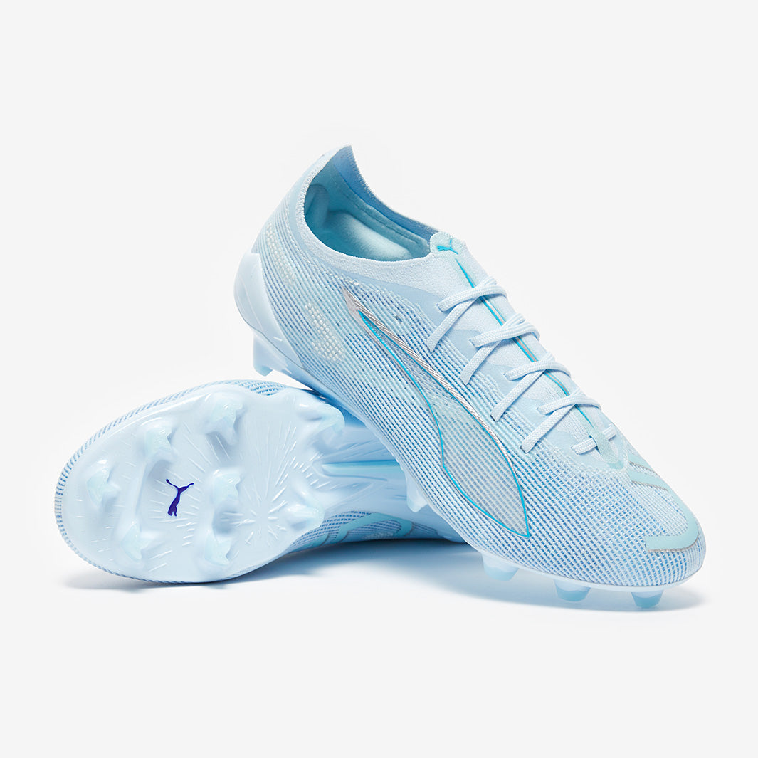 Puma Womens Ultra 5 Ultimate Firm Ground - Icey Blue/Puma White