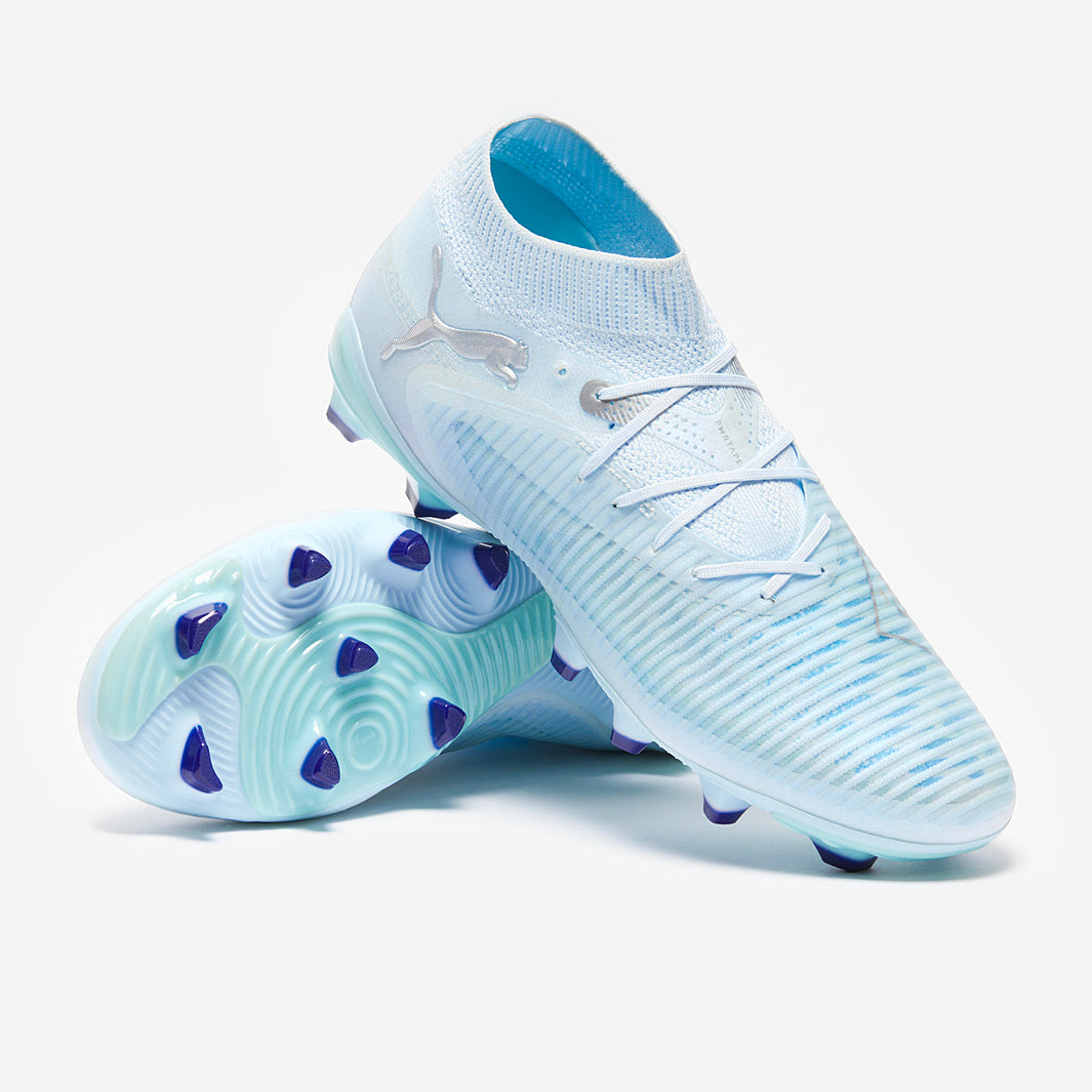 Puma Womens Future 8 Pro Firm Ground - Icey Blue/Puma White