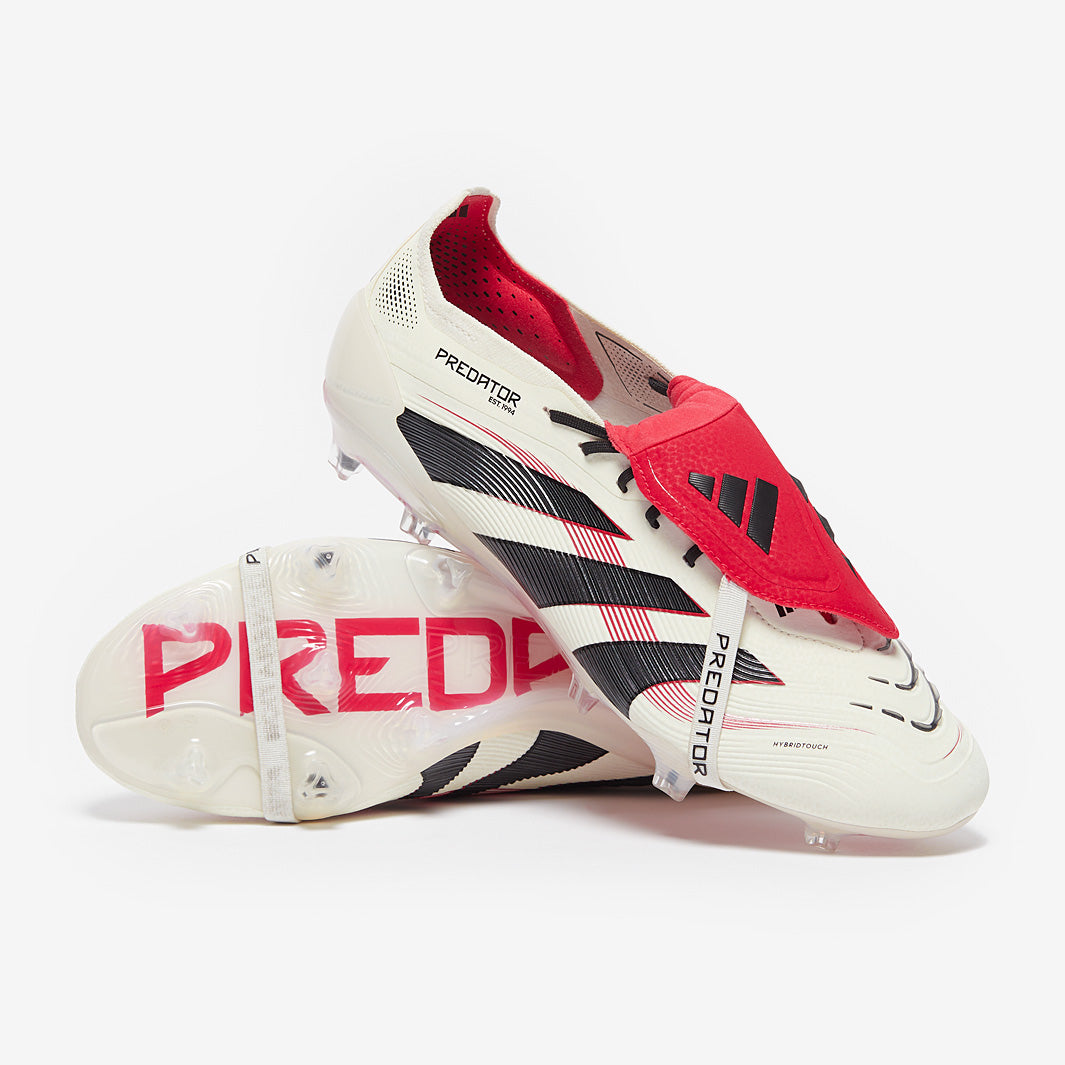 adidas Predator Elite Tongue FG - Off White/Core Black/Pure Ruby