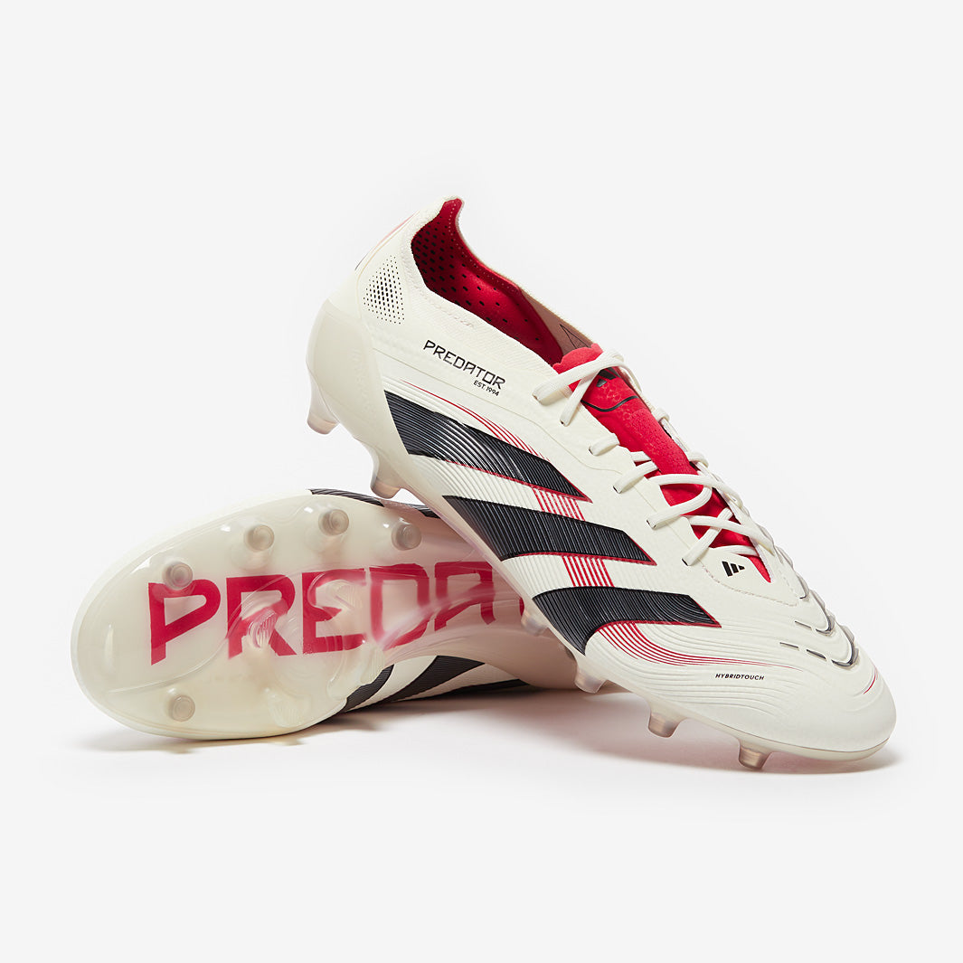 adidas Predator Elite AG - Off White/Core Black/Pure Ruby - Adult