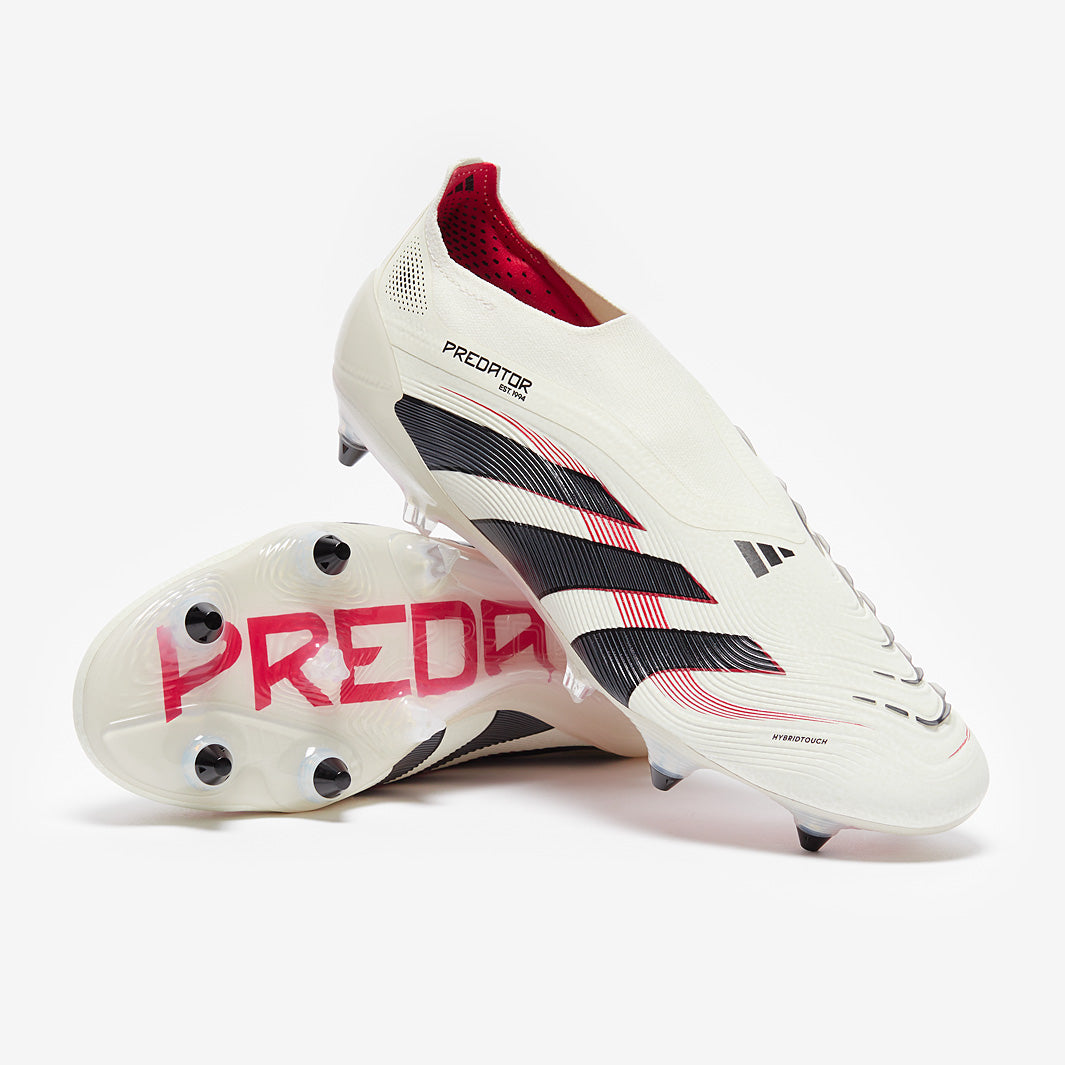 adidas Predator Elite Laceless SG - Off White/Core Black/Pure Ruby