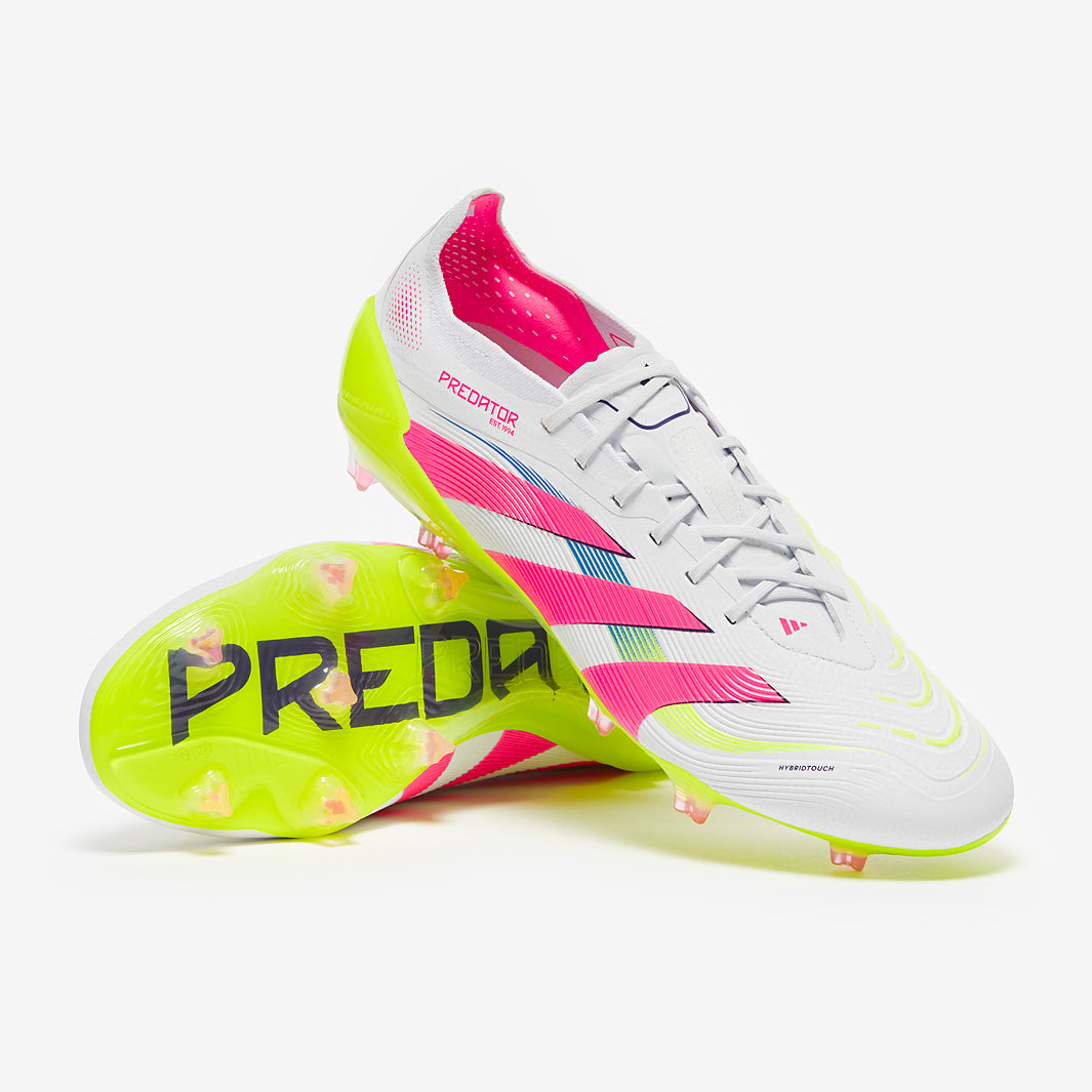 adidas Predator Elite Firm Ground - White/Lucid Pink/Lucid Lemon