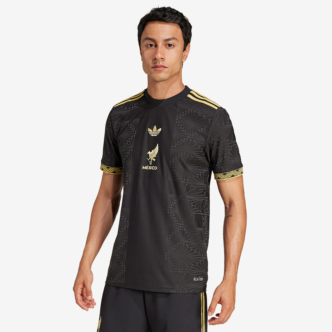  メキシコ代表 2025 Mexico Gold Cup Shirt adidas Originals Mexico 2025 Gold Shirt - Black - Mens Replica