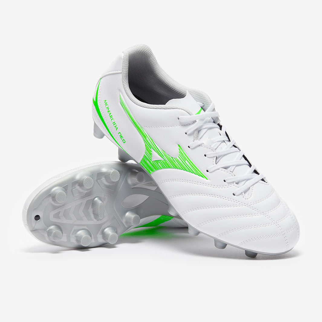 Mizuno Monarcida Neo III Select FG - White/Neon Green - Adult Boots