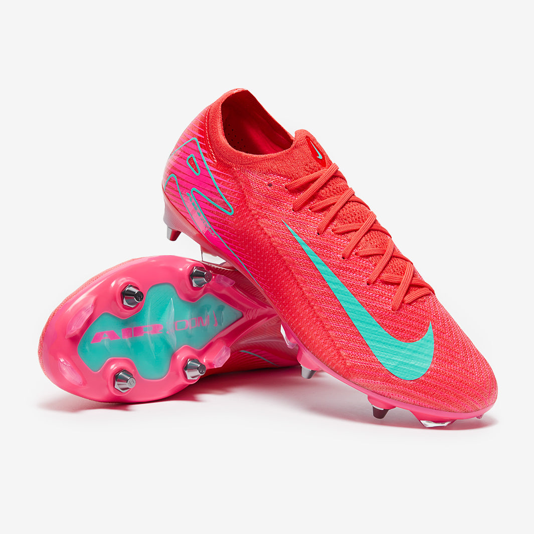 Nike Mercurial サッカーシューズ ピンク/グリーン Nike Air Zoom Mercurial Vapor XVI Elite Soft Ground-Pro - Ember