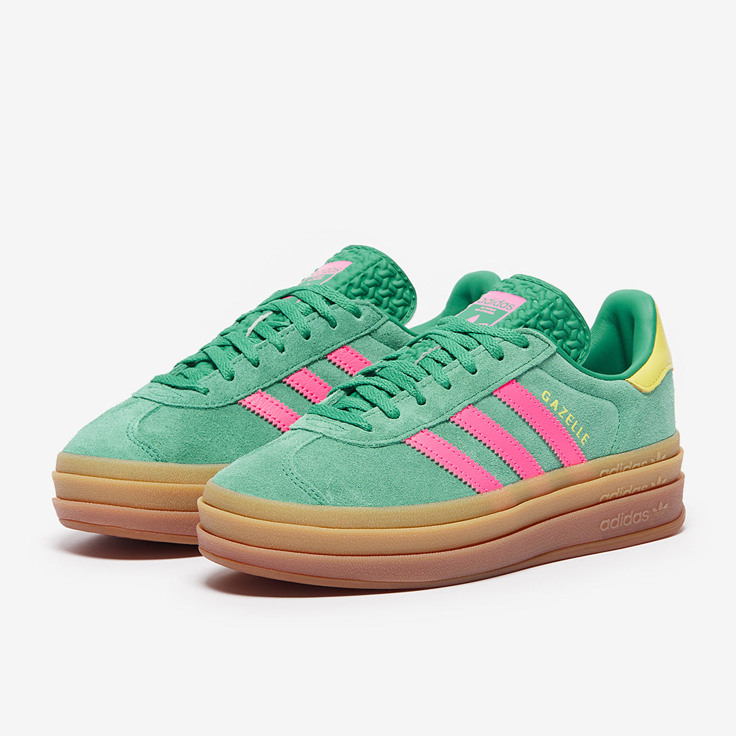 adidas gazelle silver green womens Handball Spezial Velvet Womens Lifestyle Shoes (Green/Pink)