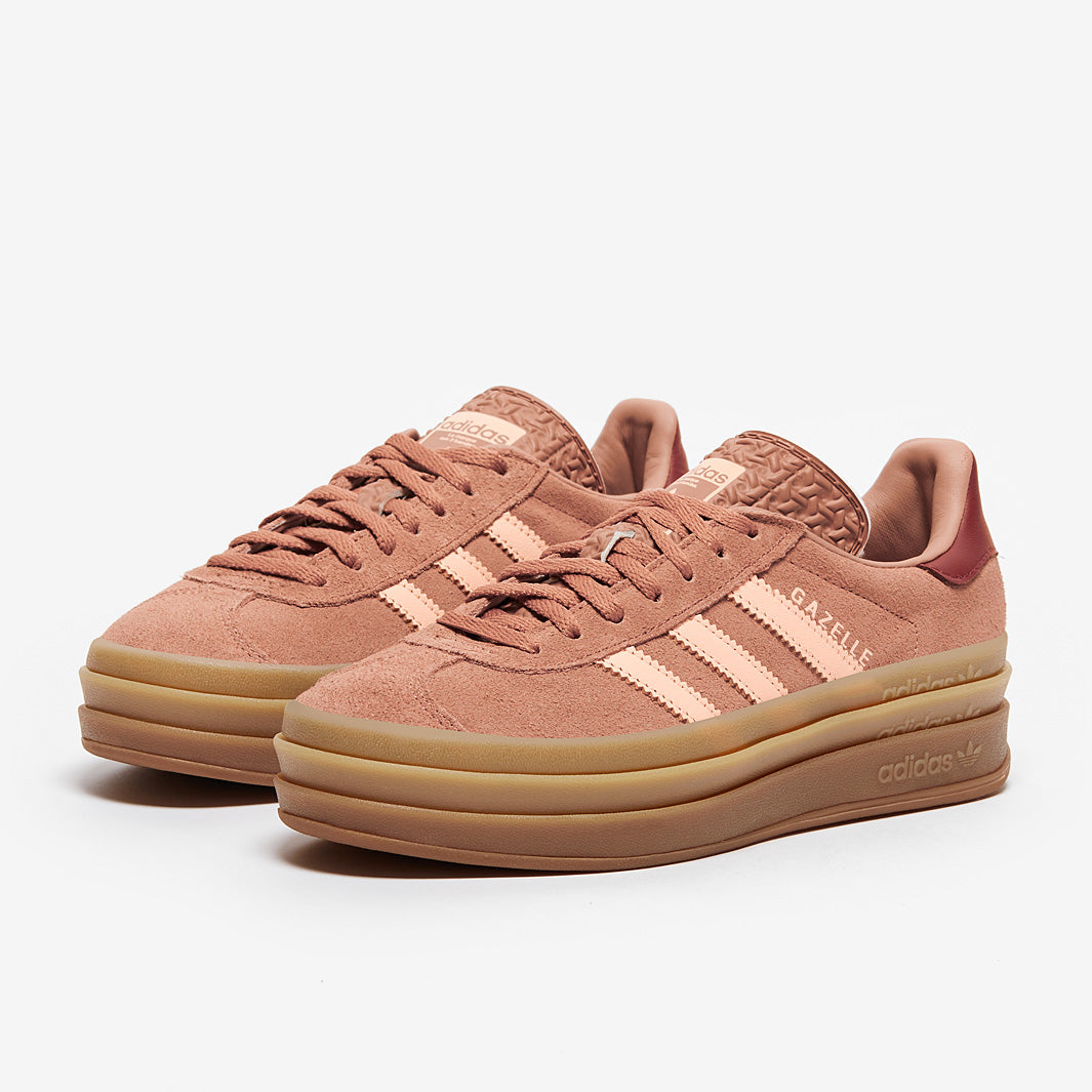 adidas Originals Womens Gazelle Bold - Warm Clay/Clear Orange/Preloved Ruby  - Trainers - Womens Shoes