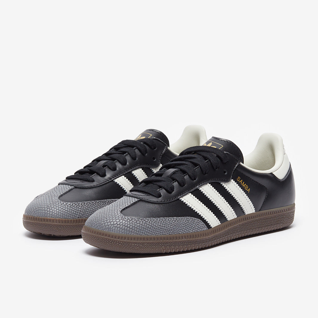 adidas Originals Womens Samba OG - Core Black/Off White/Gold Metallic -  Trainers