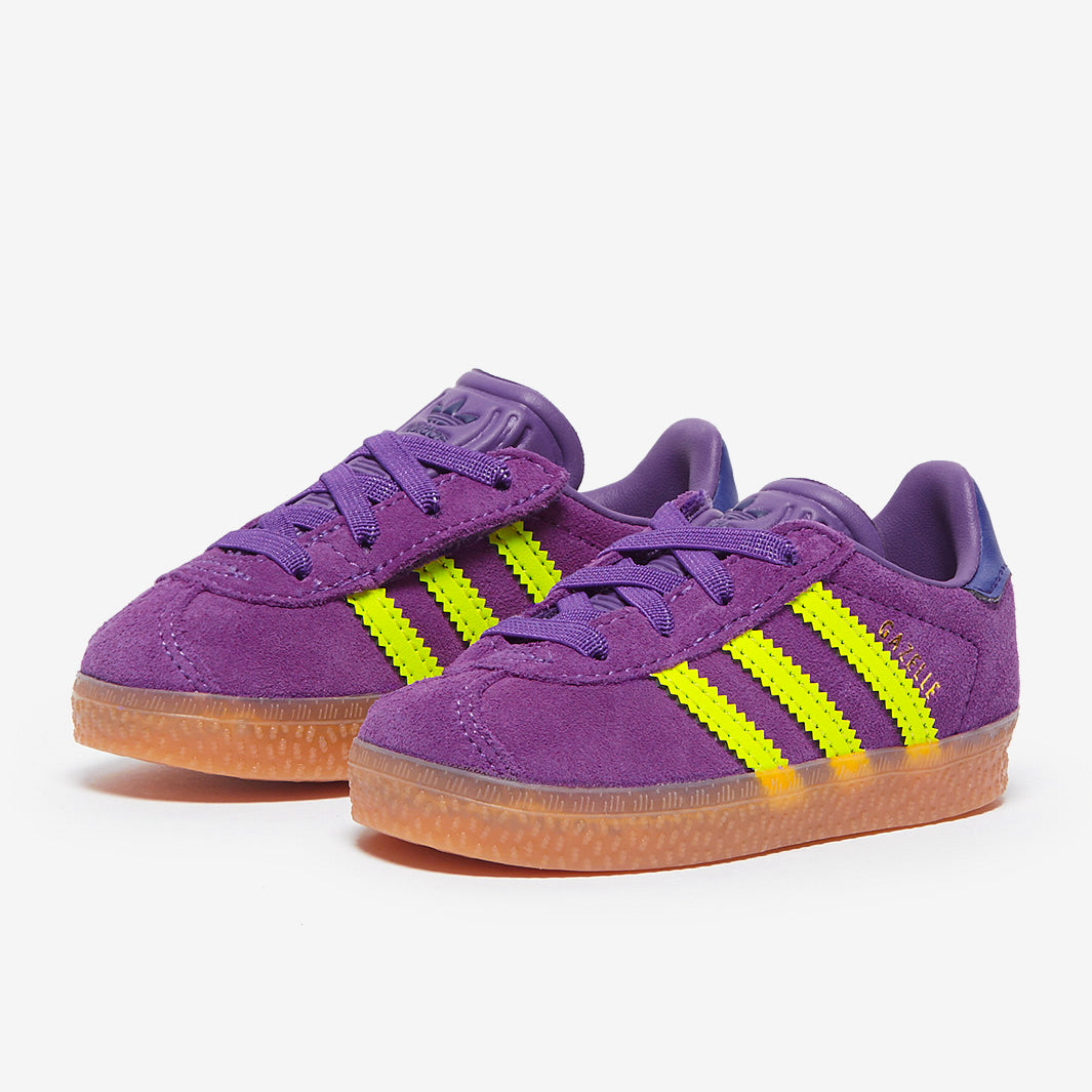 adidas Originals Toddler Gazelle (TD) - Active Purple/Solar Yellow/Collegiate  Purple - Trainers