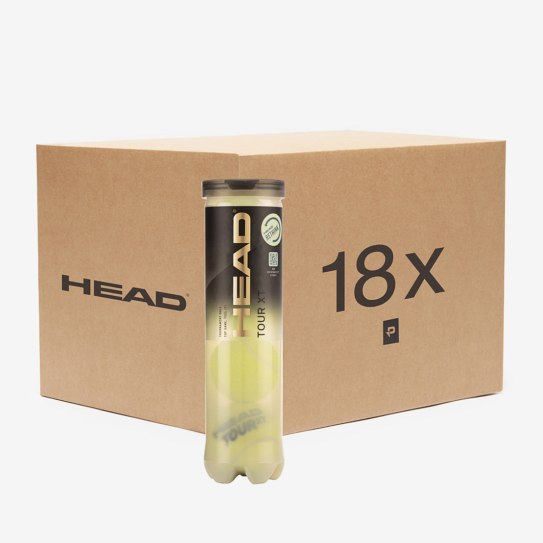 HEAD Tour XT Tennis Balls (Box of 18 Tubes / 72 Balls) - Tennis Balls