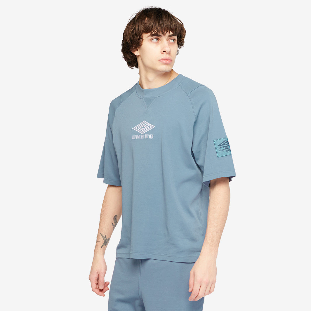 トップス umbro ICONIC DRILL TOP XXL oasis Umbro Iconic Drill T-Shirt - Infinity - Tops - Mens Clothing