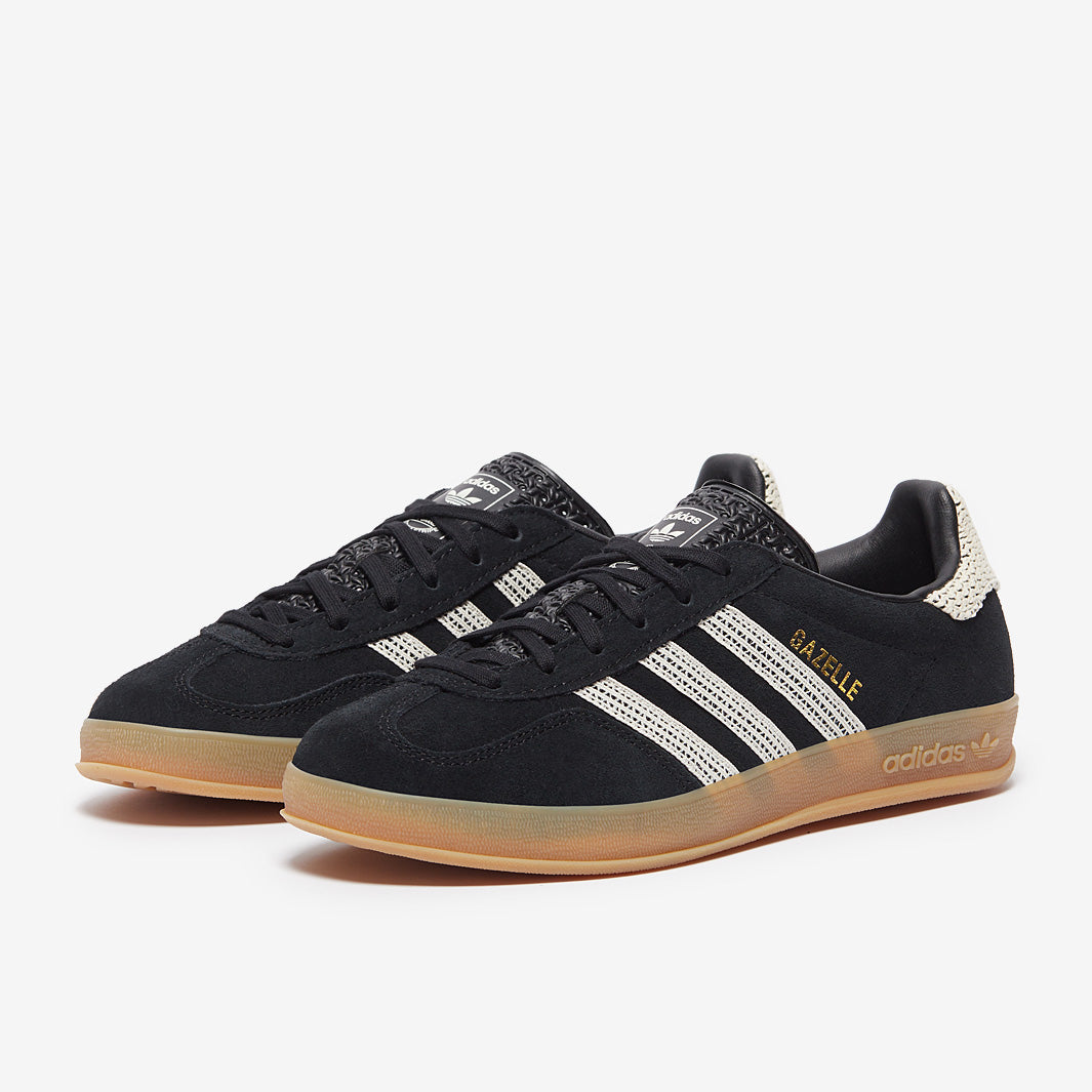adidas Originals Womens Gazelle Indoor - Core Black/Wonder White/Gum - Trainers - Womens Shoes adidas Originals Womens Gazelle Indoor - Core Black/Wonder White/Gum - Trainers - Womens Shoes