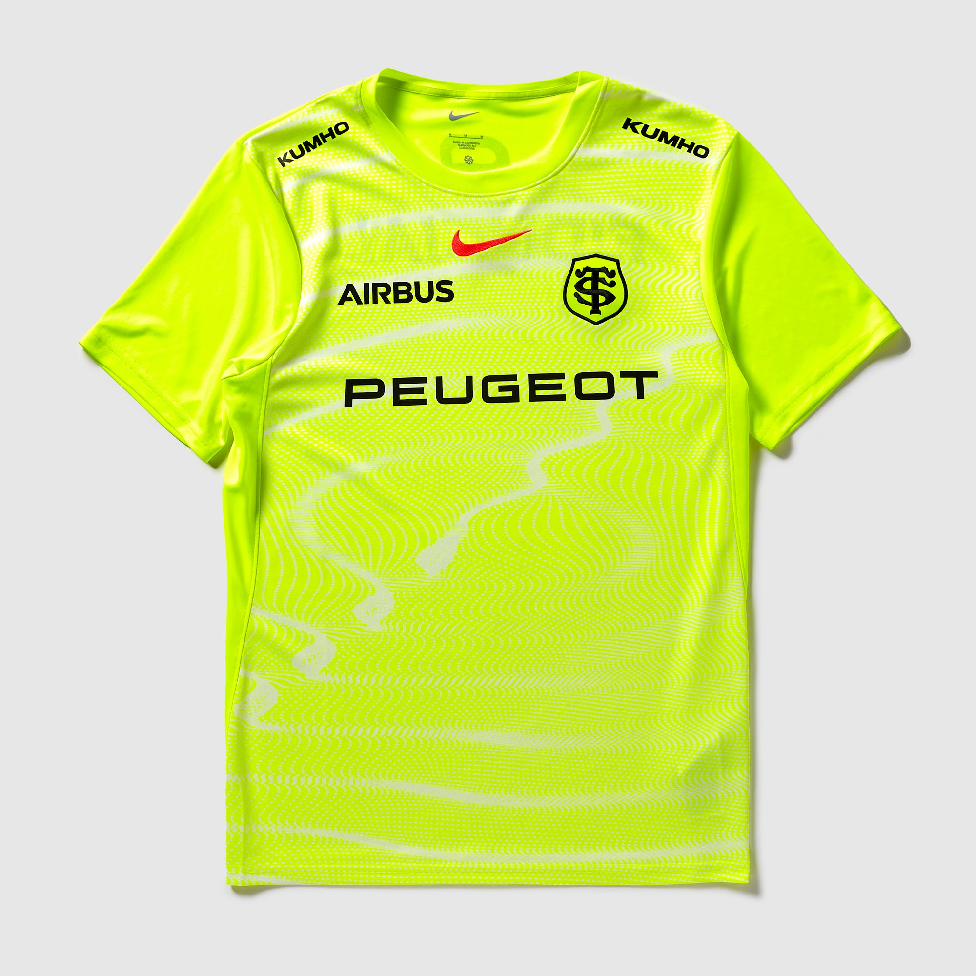 Nike Stade Toulousain 25/26 Pre-Match Top - Volt/White - Mens Replica
