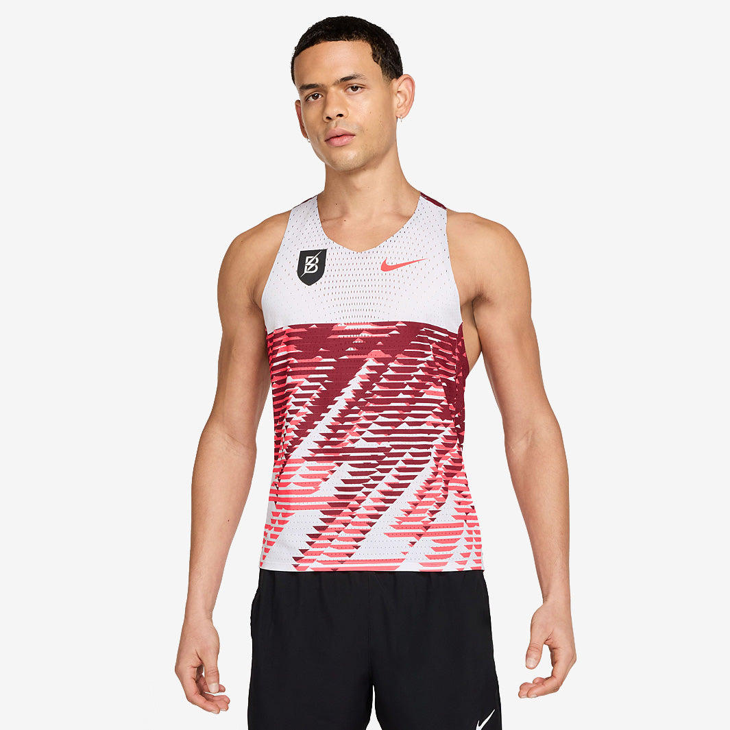 Nike Dri-FIT ADV AeroSwift L BTC シングレット Nike Dri-FIT ADV Aeroswift Singlet 25 - White/Team Red/(Bright