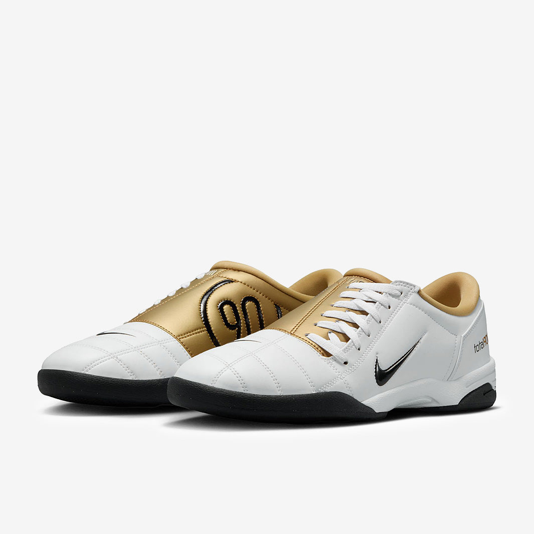 Nike Sportswear T90 SP - White/Black/Metallic Gold - Trainers