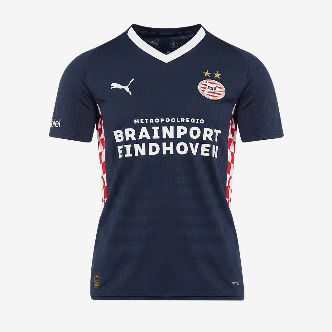 Puma PSV 25/26 Away Shirt - Puma Navy/Puma White - Mens Replica