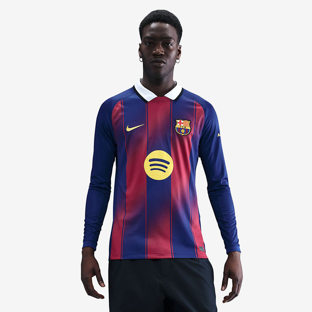 【正規品】Nike FC Barcelona ユニフォーム Sサイズ 25-26 Nike FC Barcelona 25/26 Dri-FIT Stadium Home LS Shirt - Deep Royal