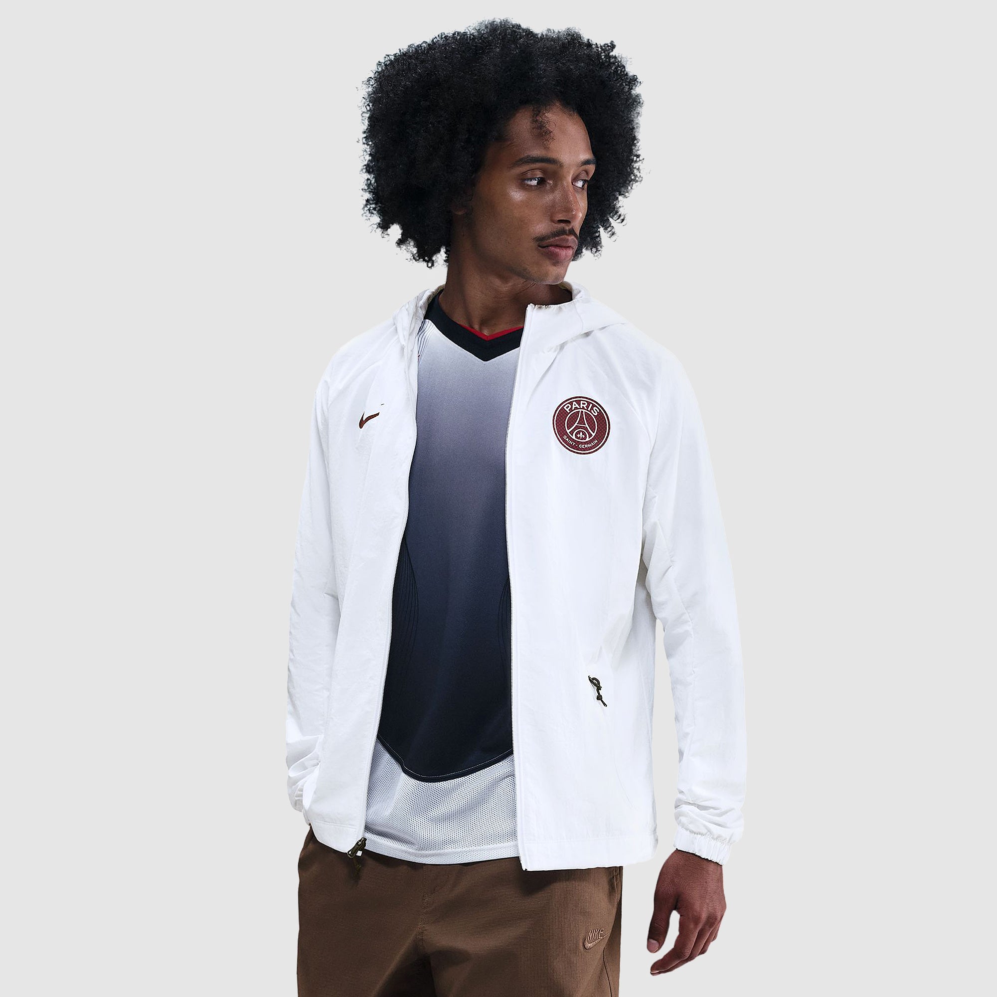 Nike Paris Saint-Germain 25/26 Woven AWF Jacket - White - Mens Replica