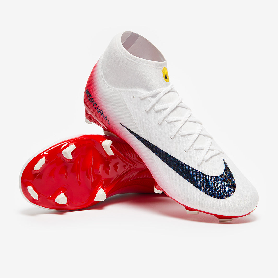 【支給品・新品】NIKE Mercurial ホワイト/レッド サッカーシューズ Nike Air Zoom Mercurial Superfly X Academy Firm Ground/Mixed