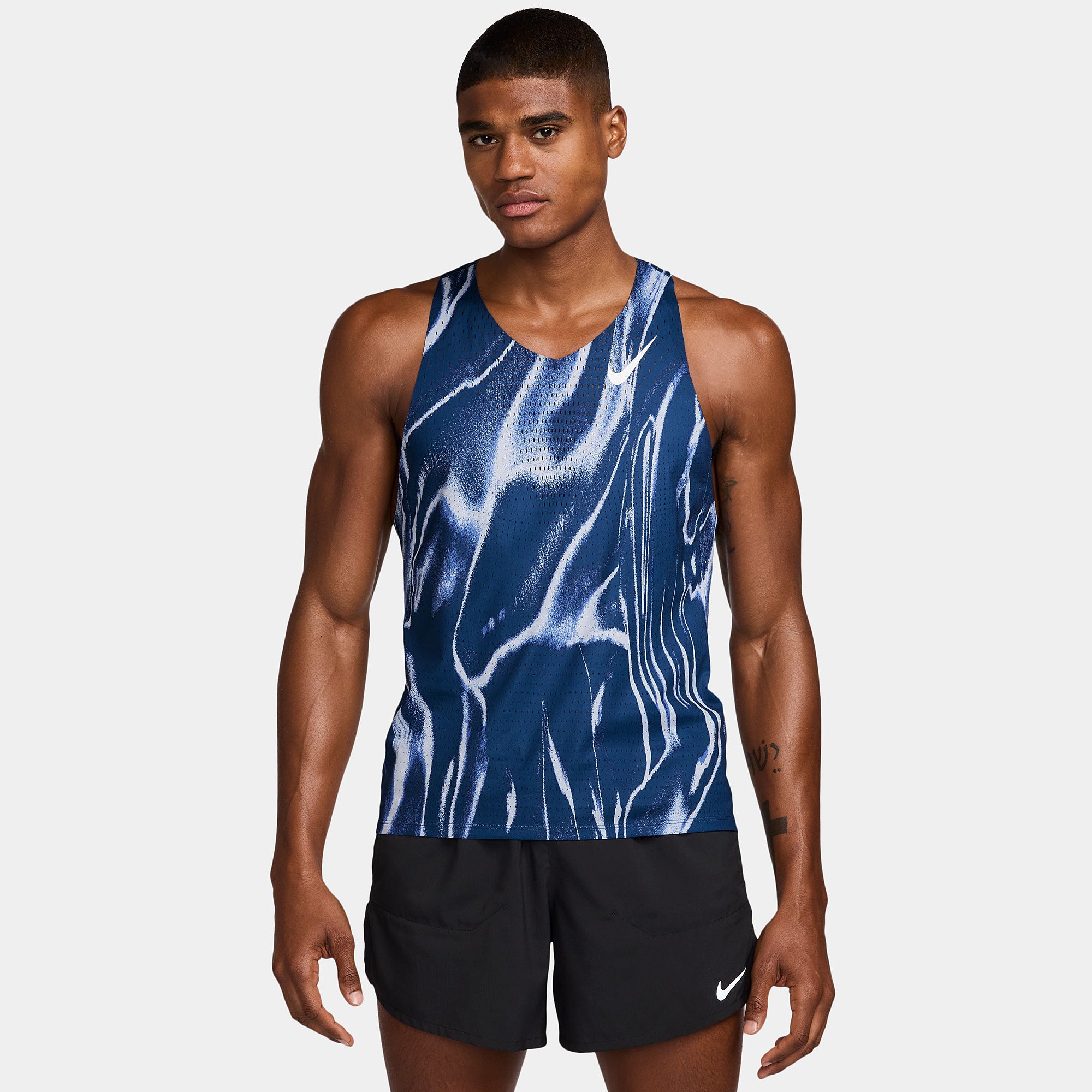 Nike AeroSwift Dri-FIT ADV Singlet - Coastal Blue/White - Mens