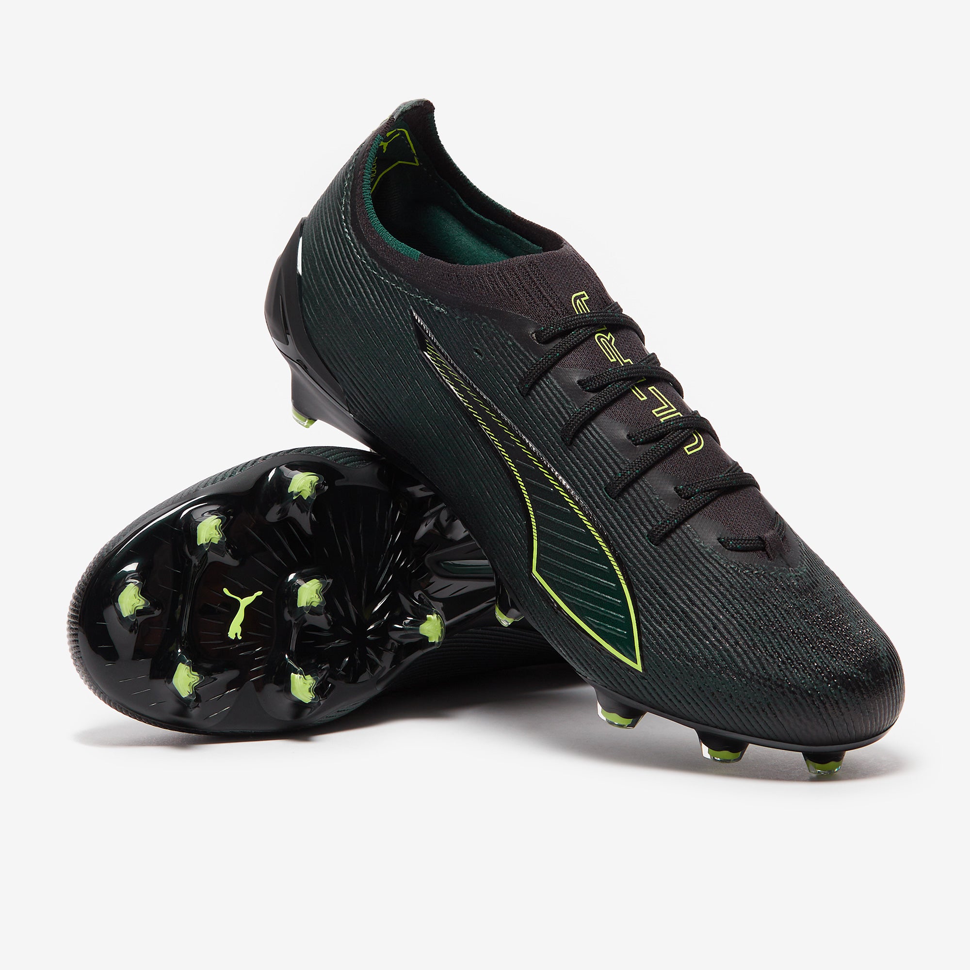 Puma Ultra 6 Ultimate FG - Puma Black/Fizzy Light/Green Terrain
