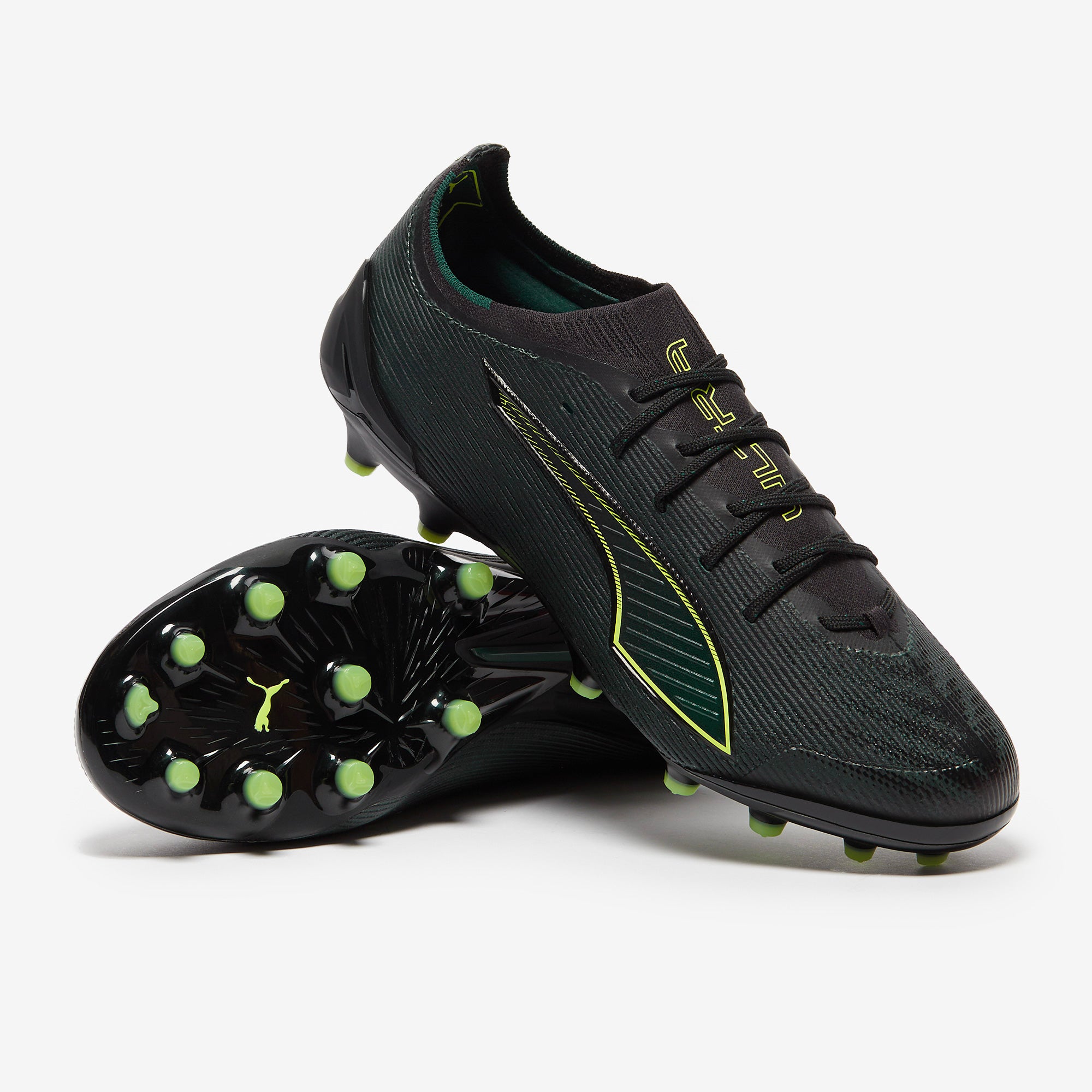 シューズ PUMA ULTRA 6 AG Puma Ultra 6 Ultimate AG - Puma Black/Fizzy Light/Green Terrain