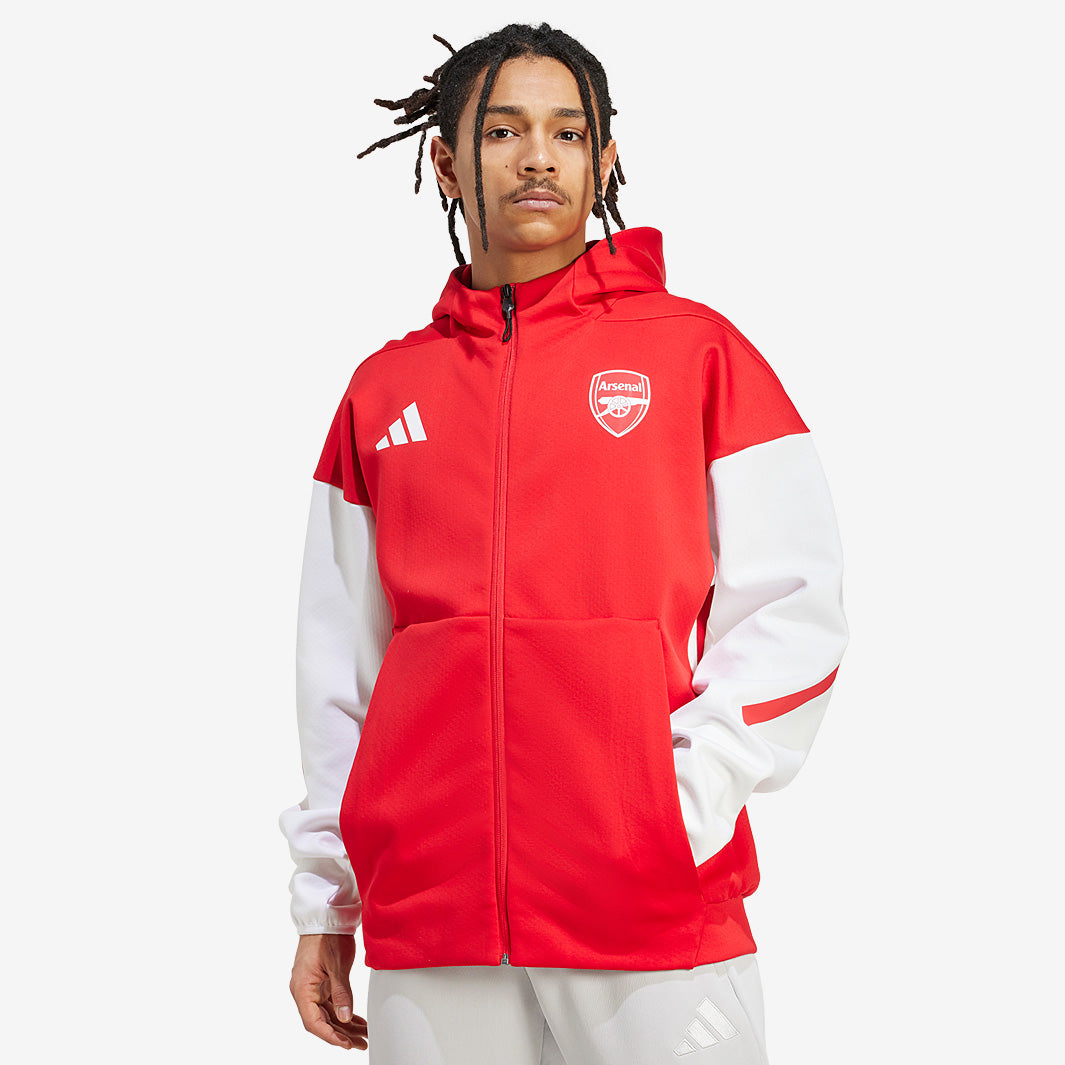 adidas Arsenal 25/26 Anthem Jacket - Better Scarlet/White - Mens