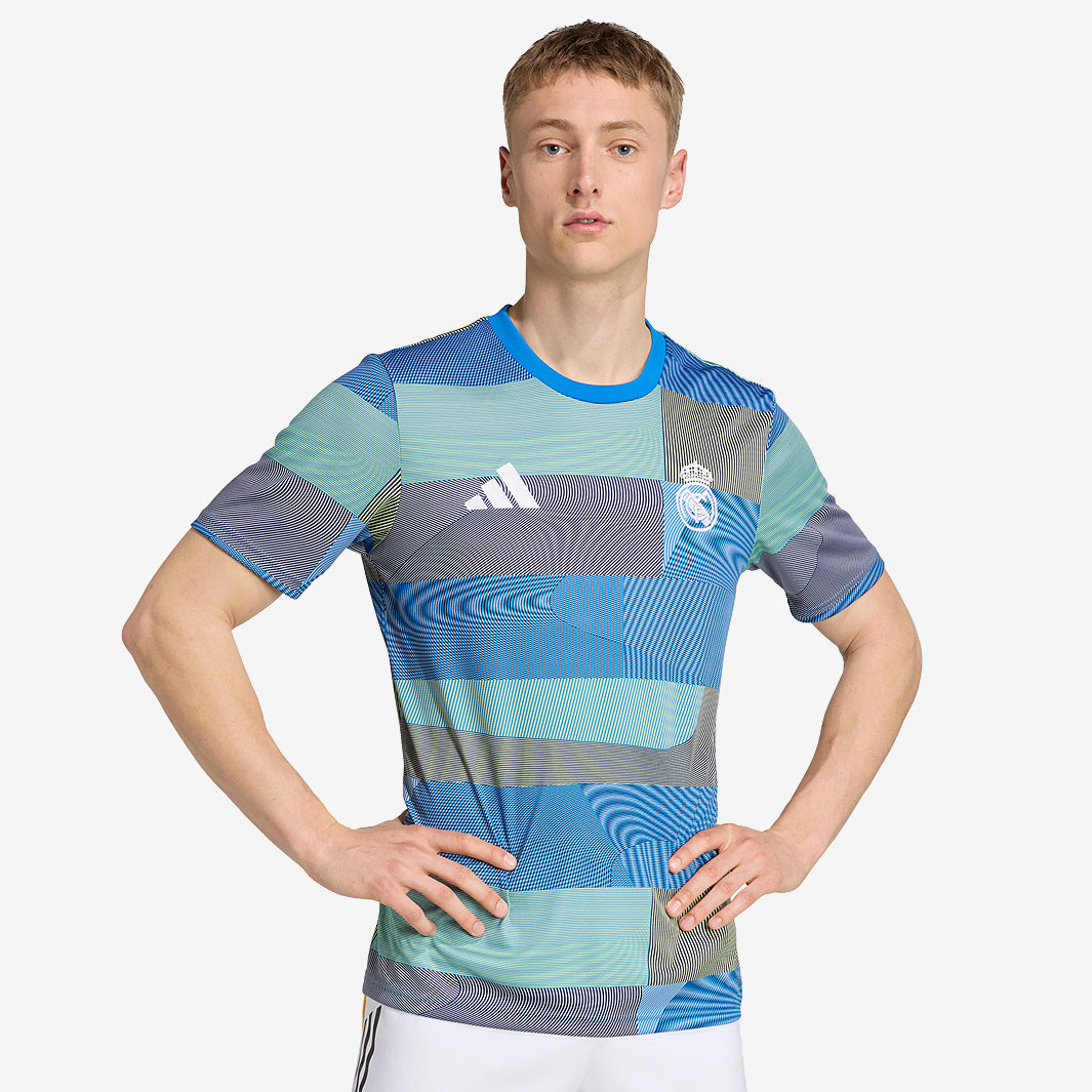 adidas Real Madrid 25/26 Pre-Match Shirt - Bluebird - Mens Replica