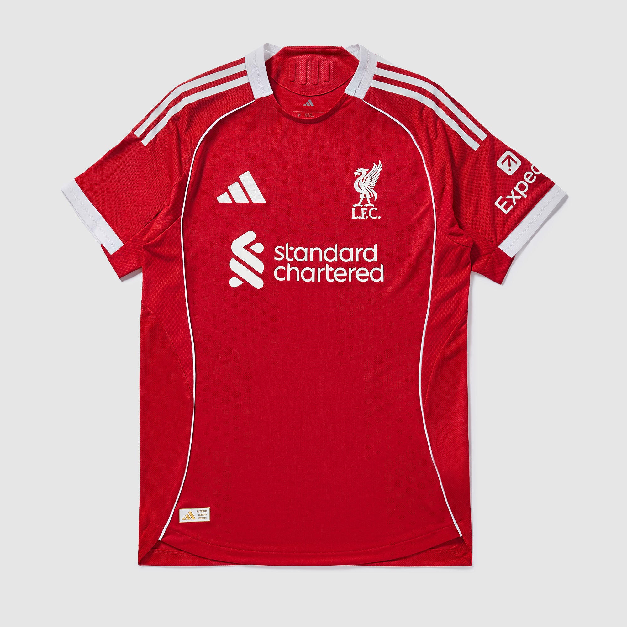 adidas Liverpool 25/26 Authentic Home Shirt - Strawberry Red