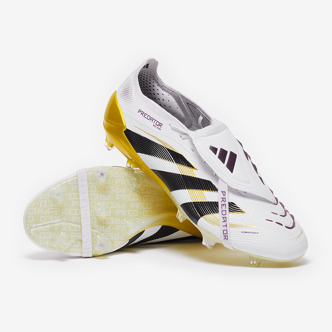 adidas Predator Elite Tongue Firm Ground - White/Core Black/Met