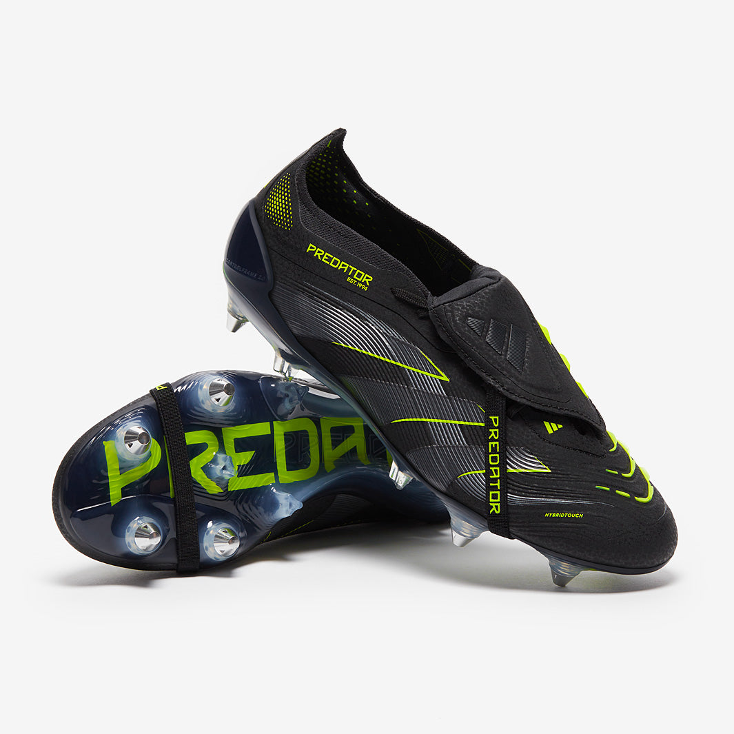adidas Predator Elite Tongue Soft Ground - Core Black/Carbon/Lucid