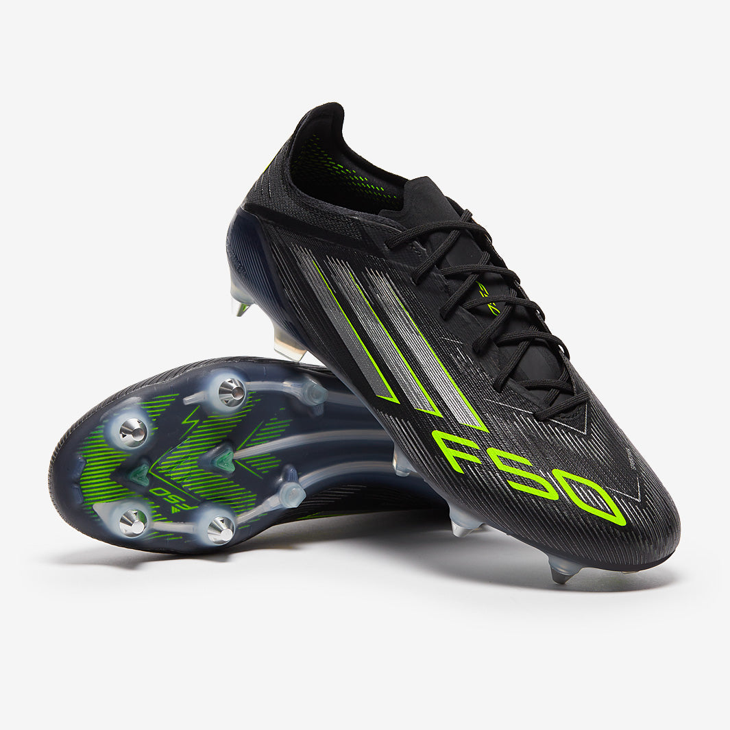 adidas F50エリート adidas F50 Elite Soft Ground - Core Black/Iron Met./Lucid Lemon