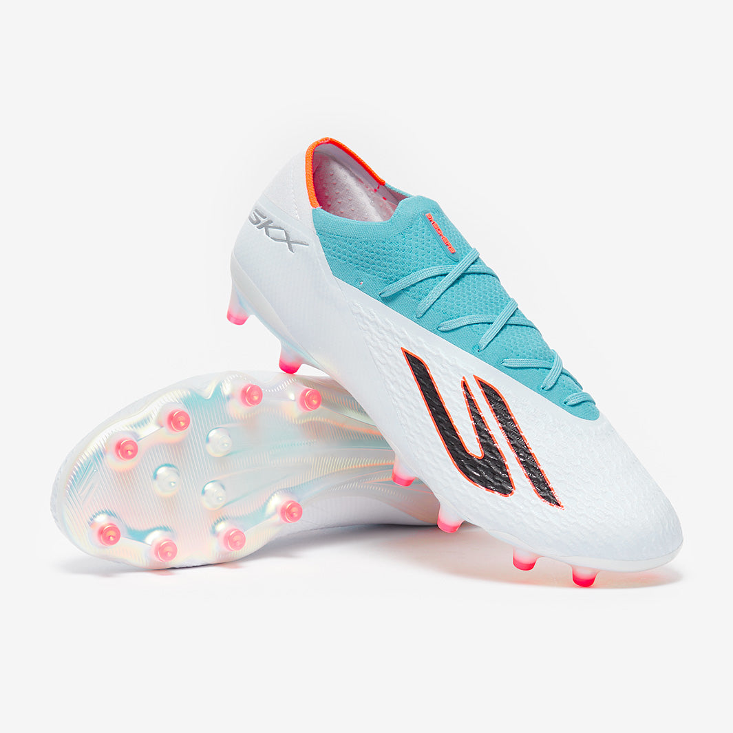 Skechers SKX 2 Elite Artificial Grass - White/Teal/Coral - Adult Boots