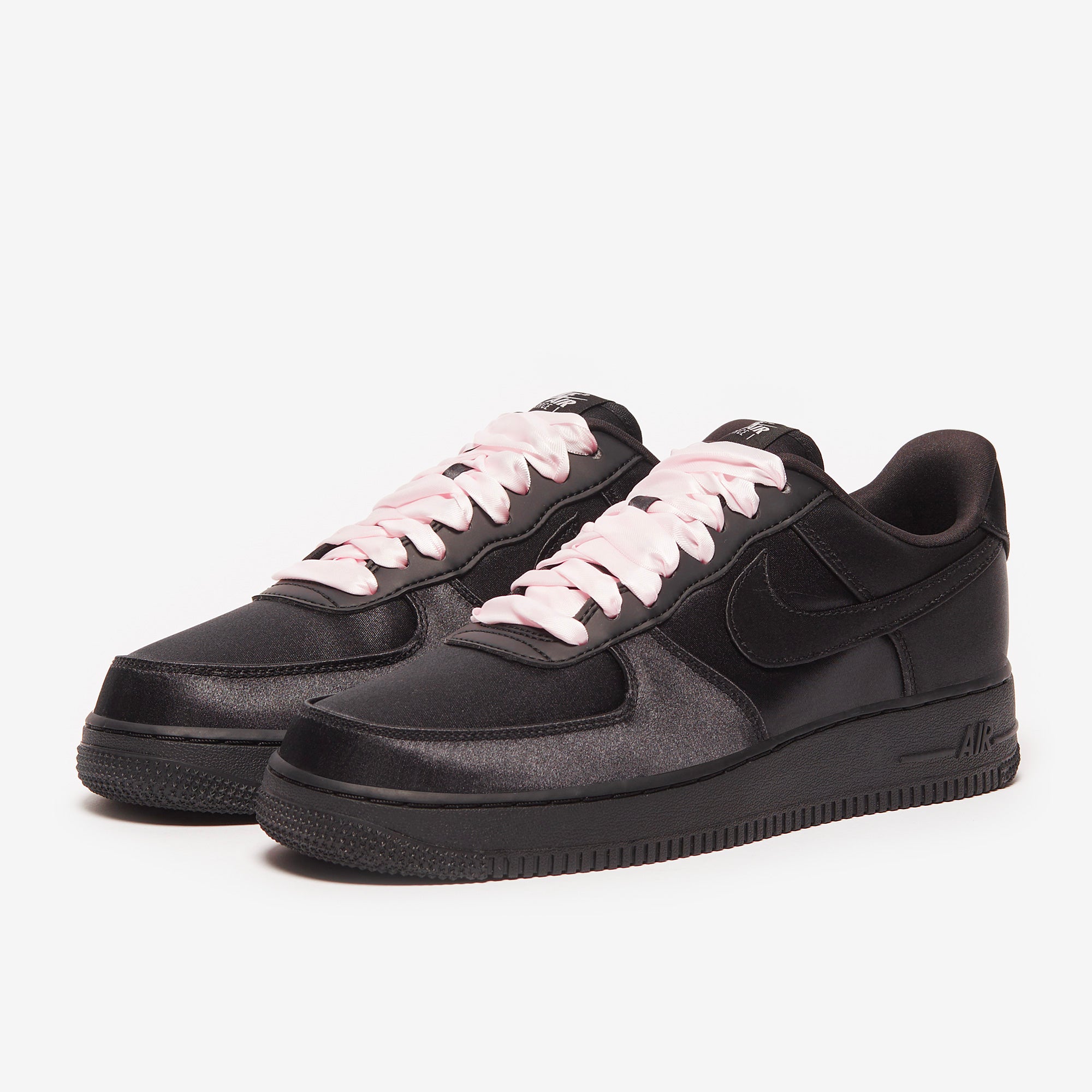 nike sneaker pink black and white air force