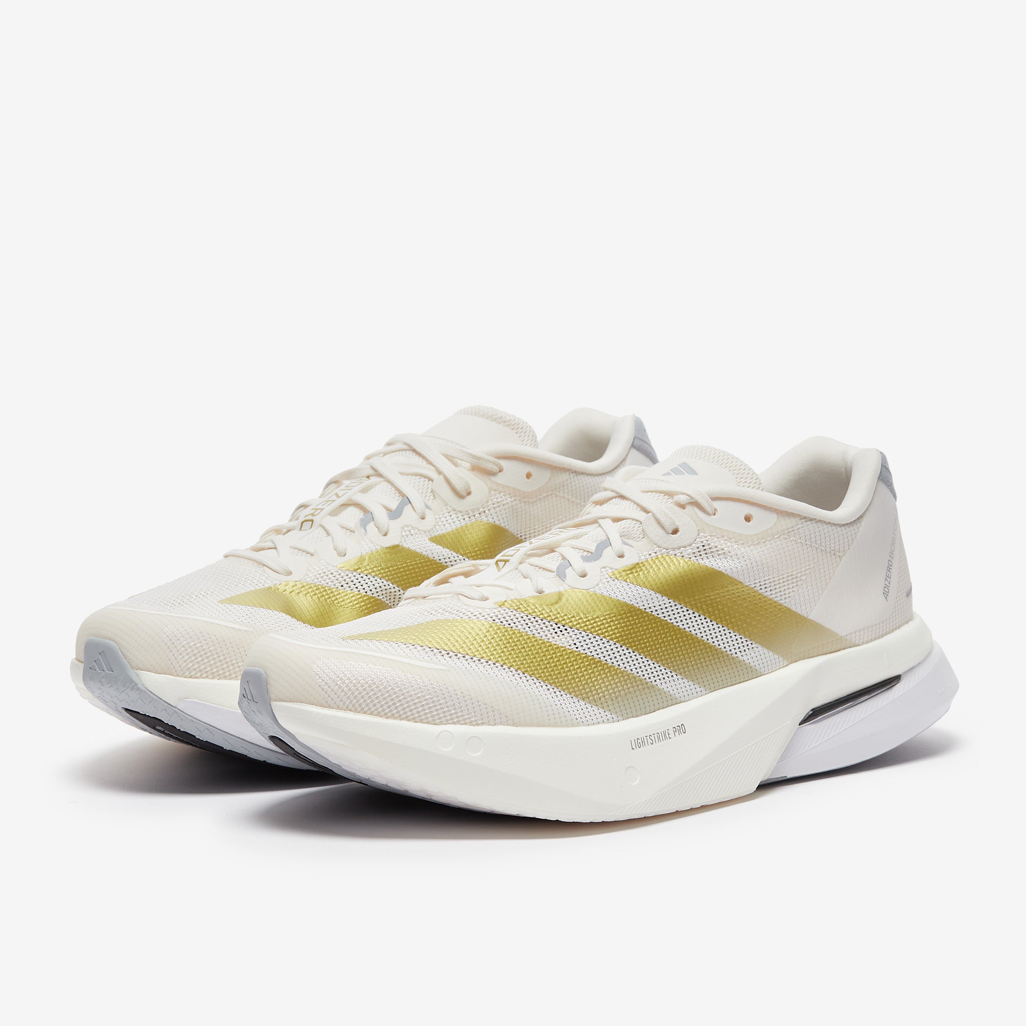 adidas adizero Boston 13 - Chalk White/Gold Met./Halo Silver