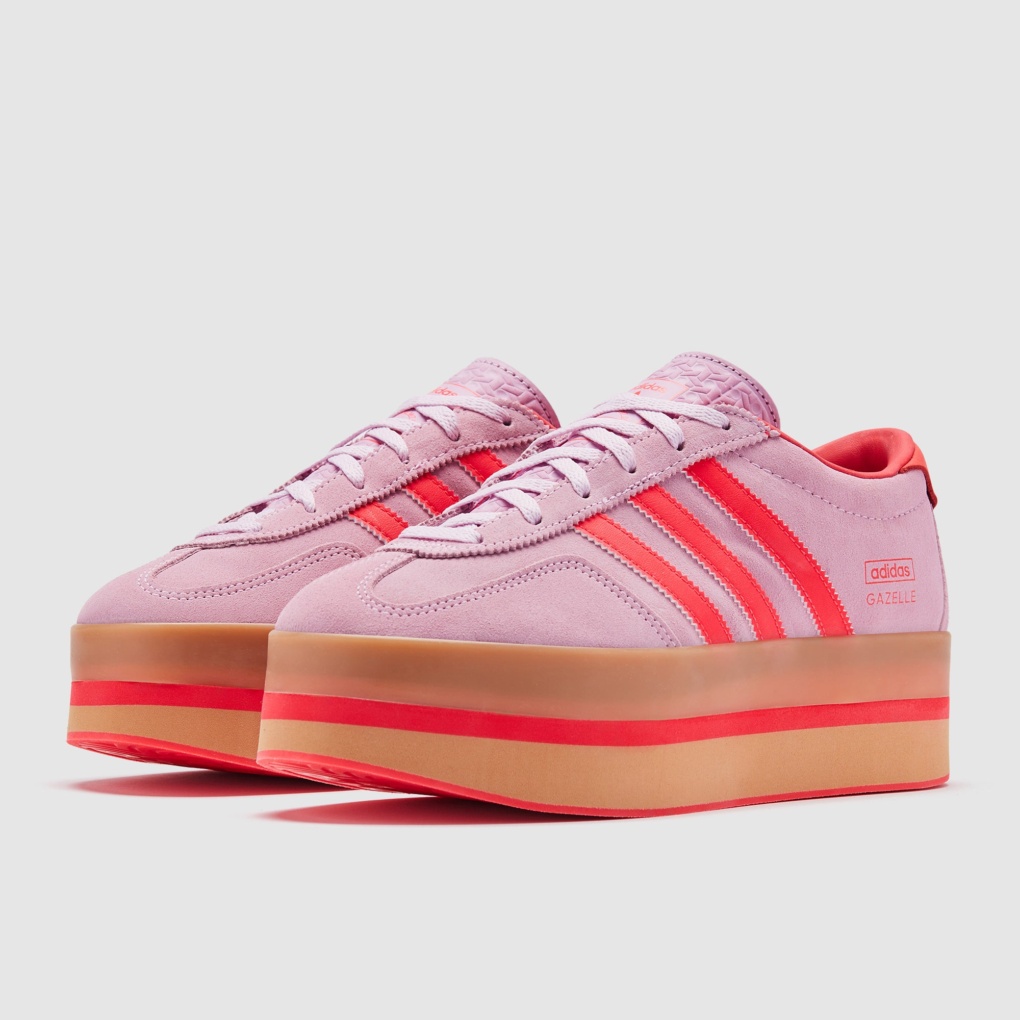 adidas Originals Womens Gazelle Stack - Bliss Lilac/Lucid Red/Gum -  Trainers - Womens Shoes