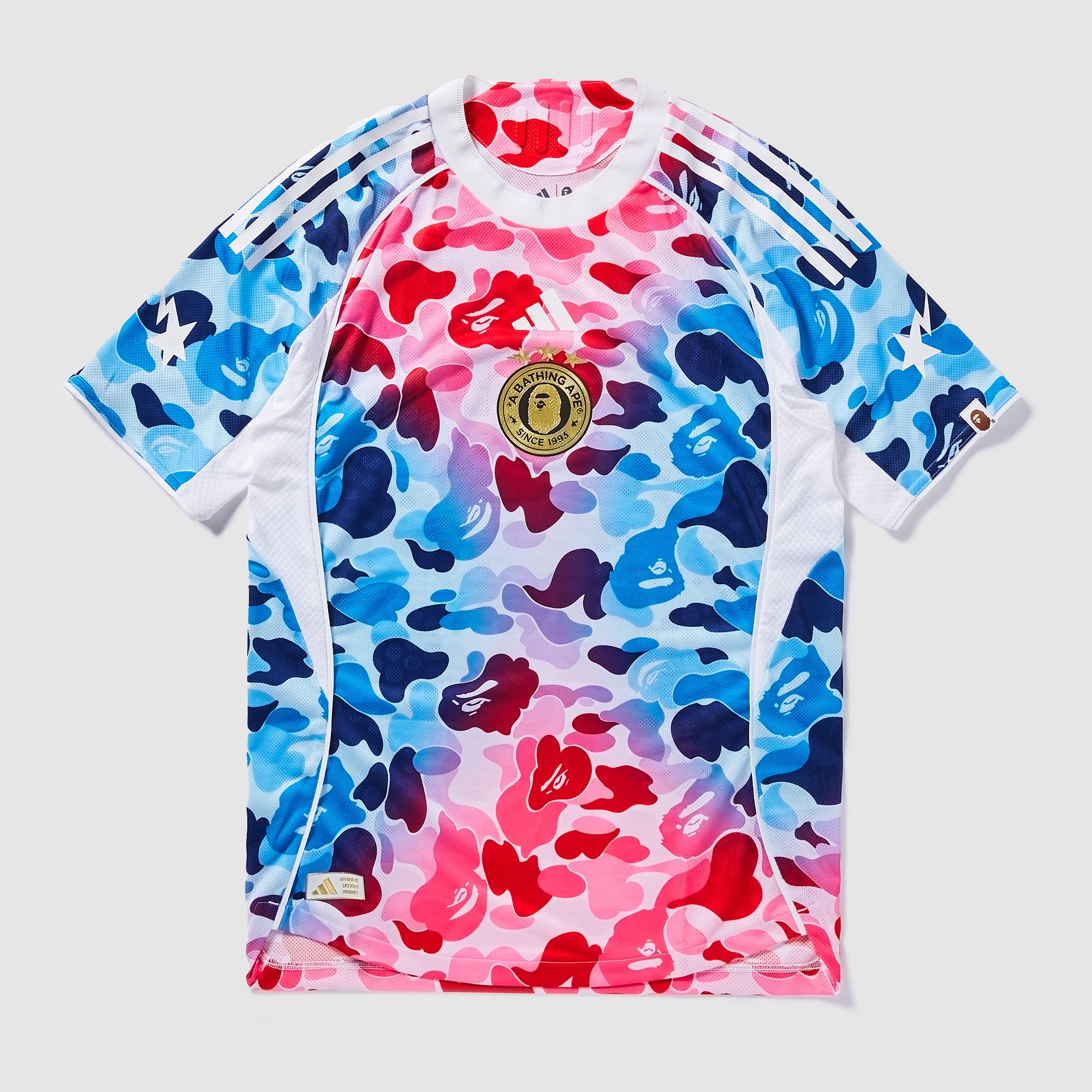 adidas × A BATHING APE ゲームシャツ　M adidas Originals x BAPE Shirt - Shock Blue - Mens Clothing