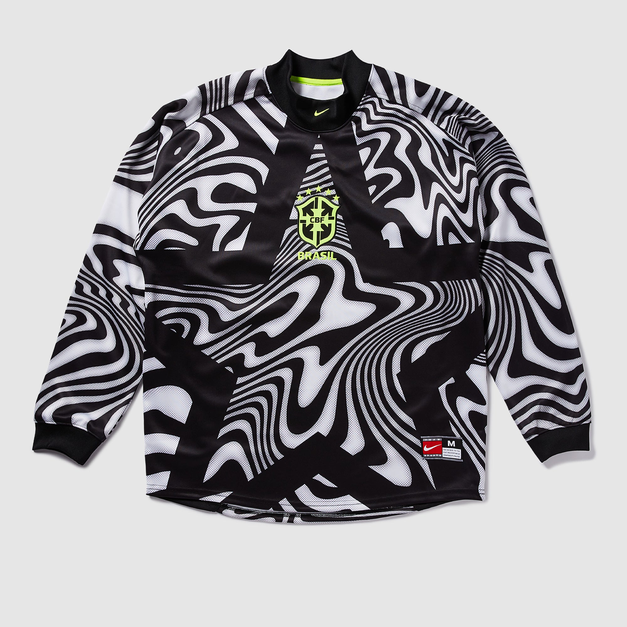 左*端様 NIKE Brazil Goalkeeper Jersey 《希少サイ Nike Brazil 2025 LS Goalkeeper Shirt - Black/Volt/Volt - Mens Replica