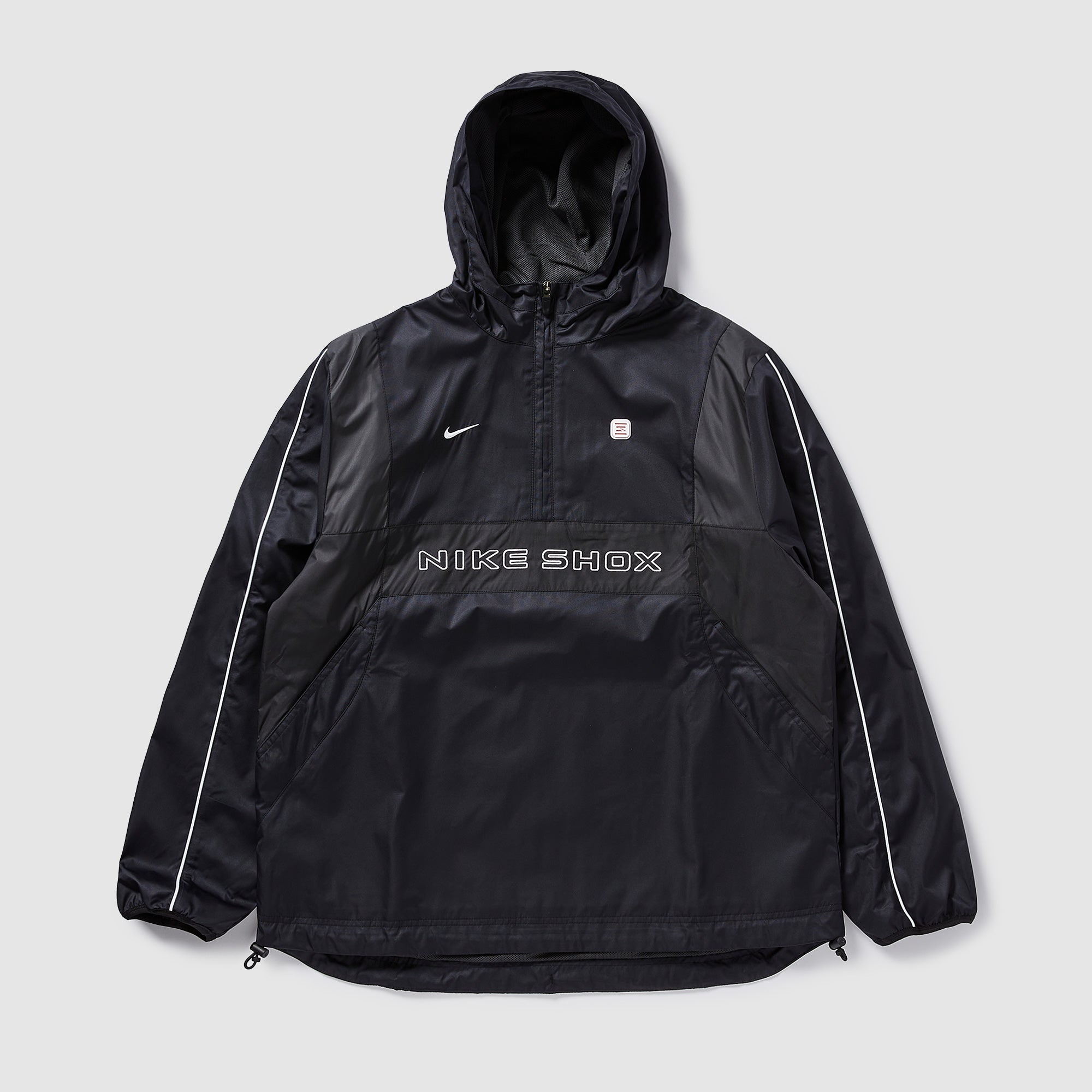 Nike Sportswear Woven 1/2 Zip Hooded Jacket - Black/Anthracite