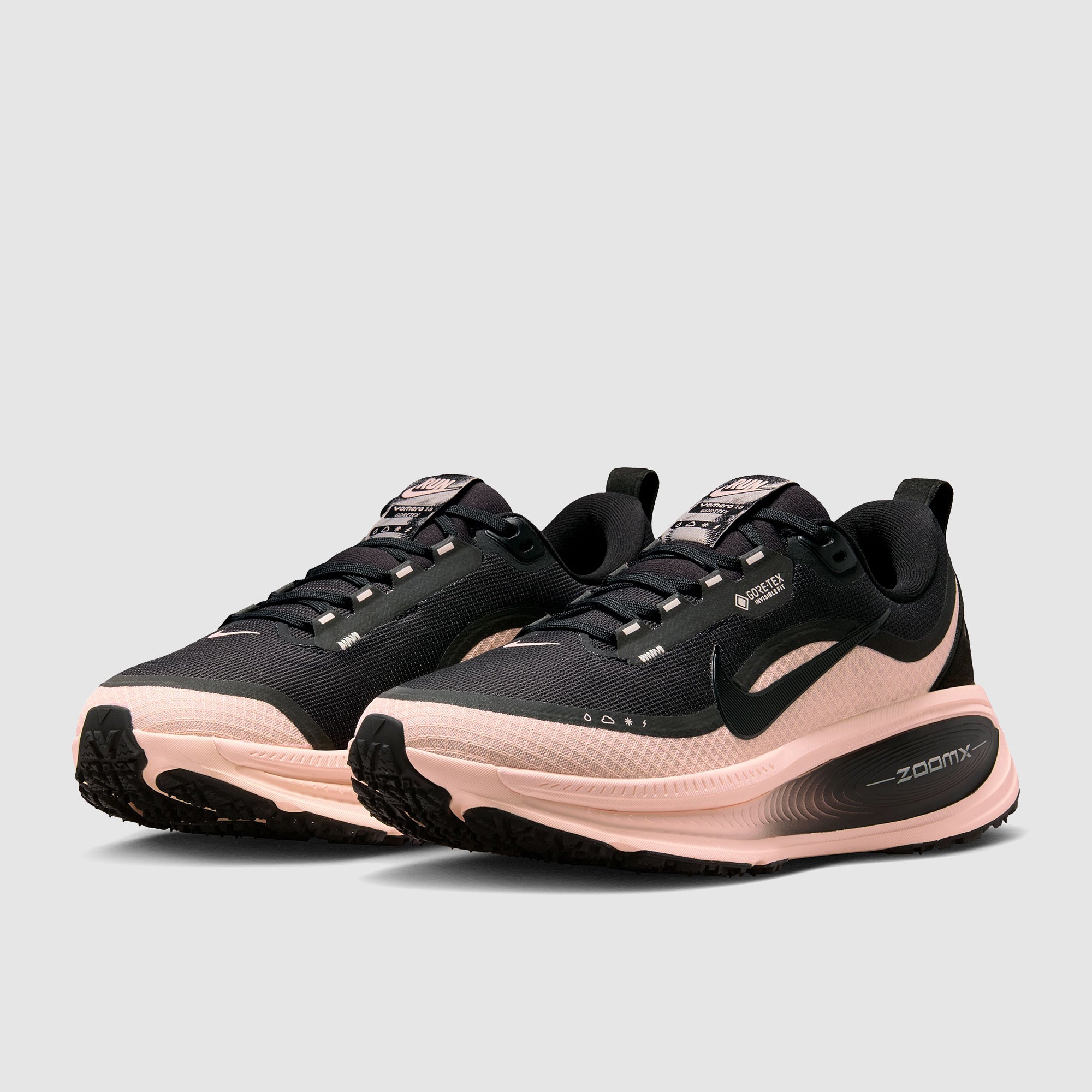Nike Womens Vomero 18 GORE-TEX Waterproof - Black/Black/Crimson
