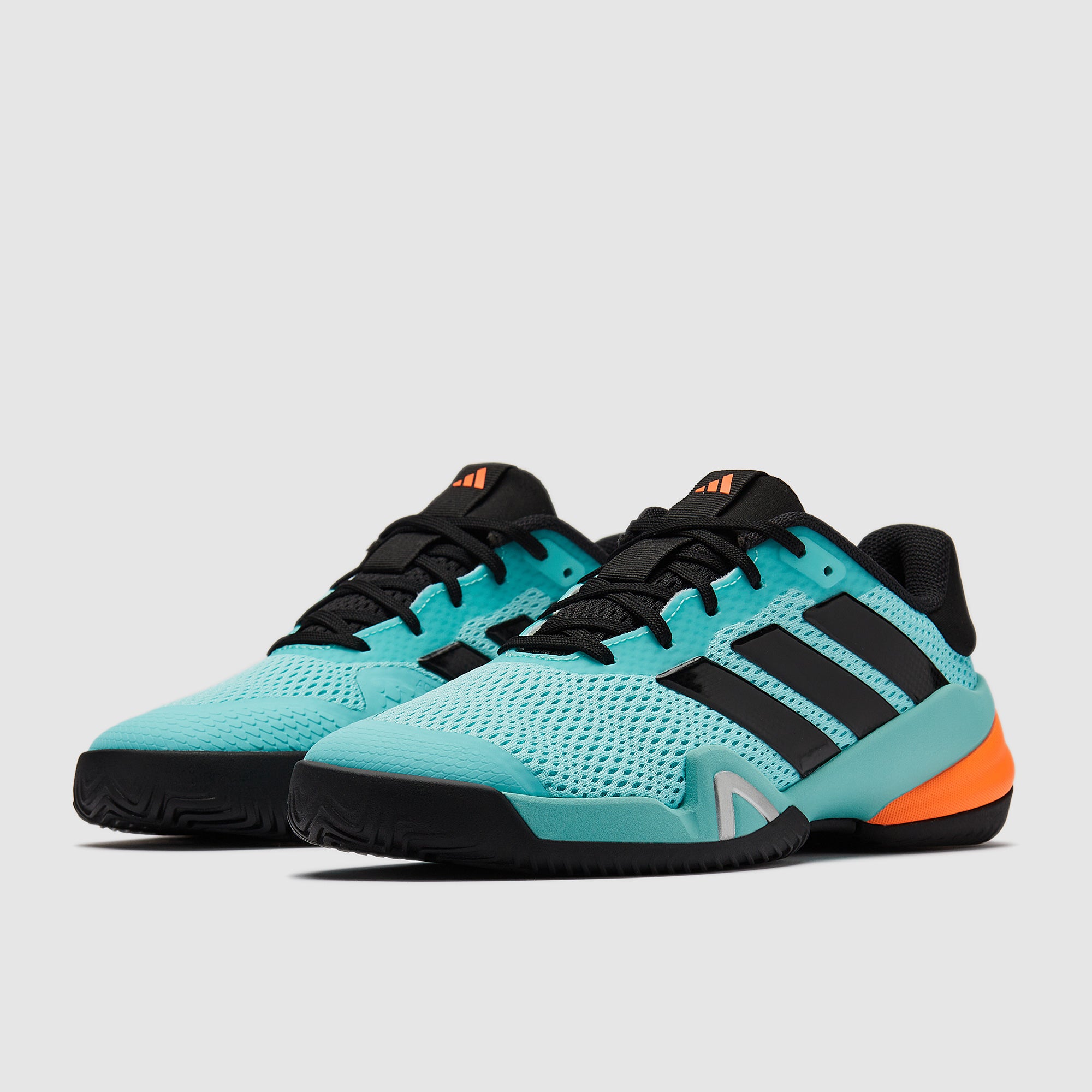 adidas Kids Barricade Tennis Shoes - Flash Aqua/Core Black/Lucid Orange