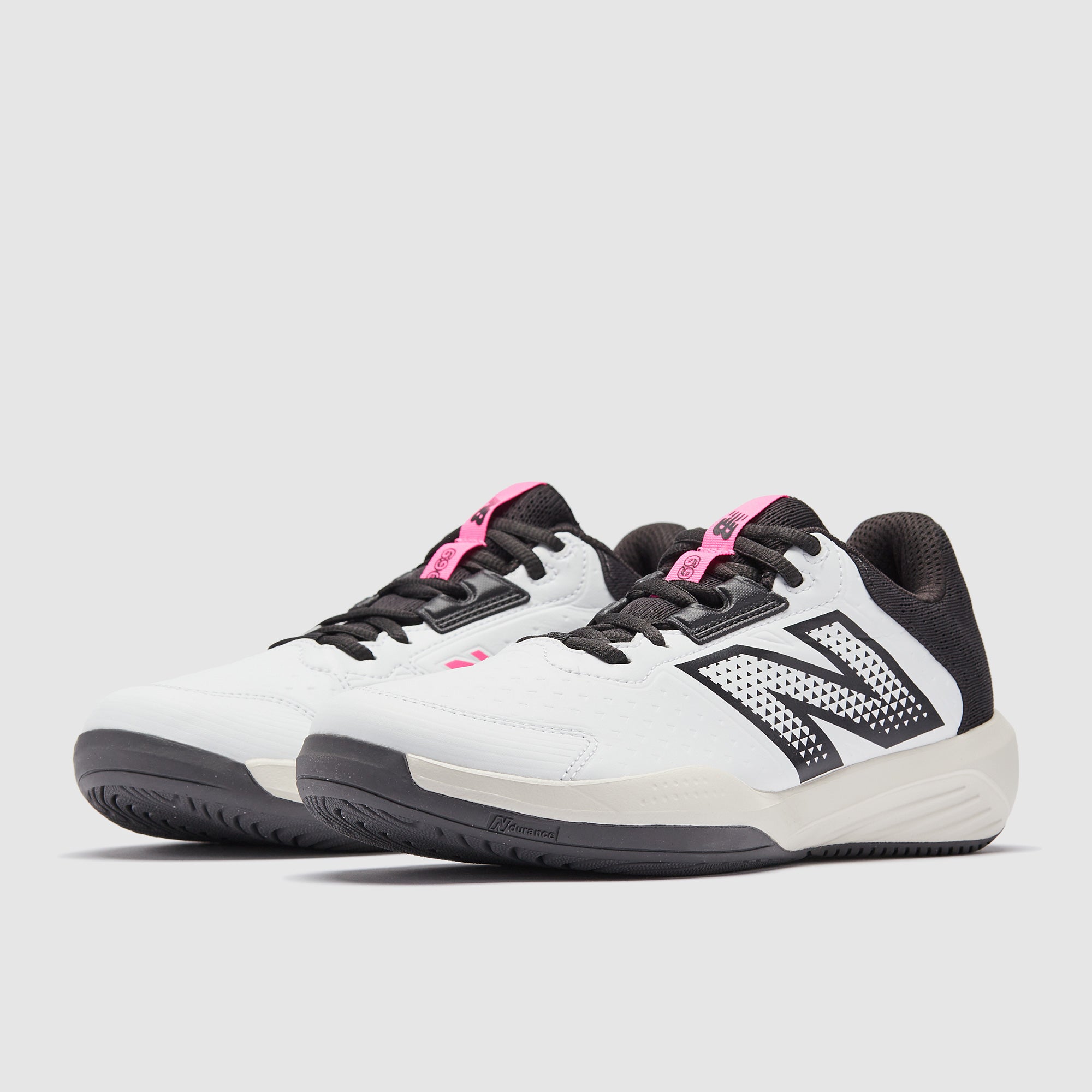 New Balance Womens 696 Tennis Shoes - White/Pink Heat - Womens Shoes