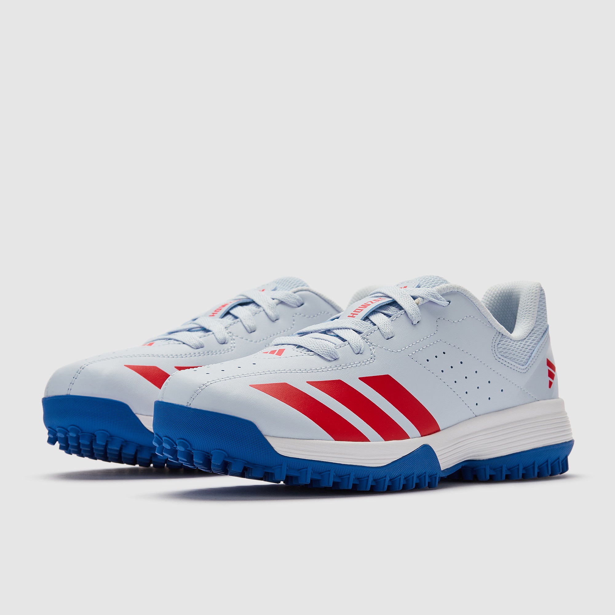 adidas Howzat Junior Cricket Turf Shoe - Crystal Sky/Pure Ruby