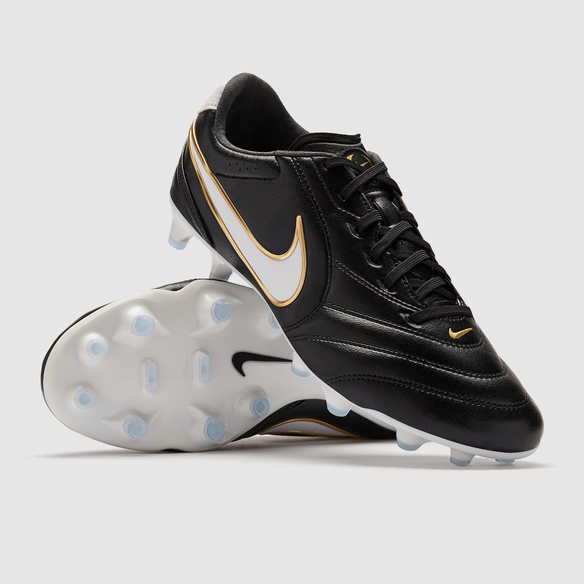 Nike Tiempo Ligera Pro Firm Ground - Black/White - Adult Boots