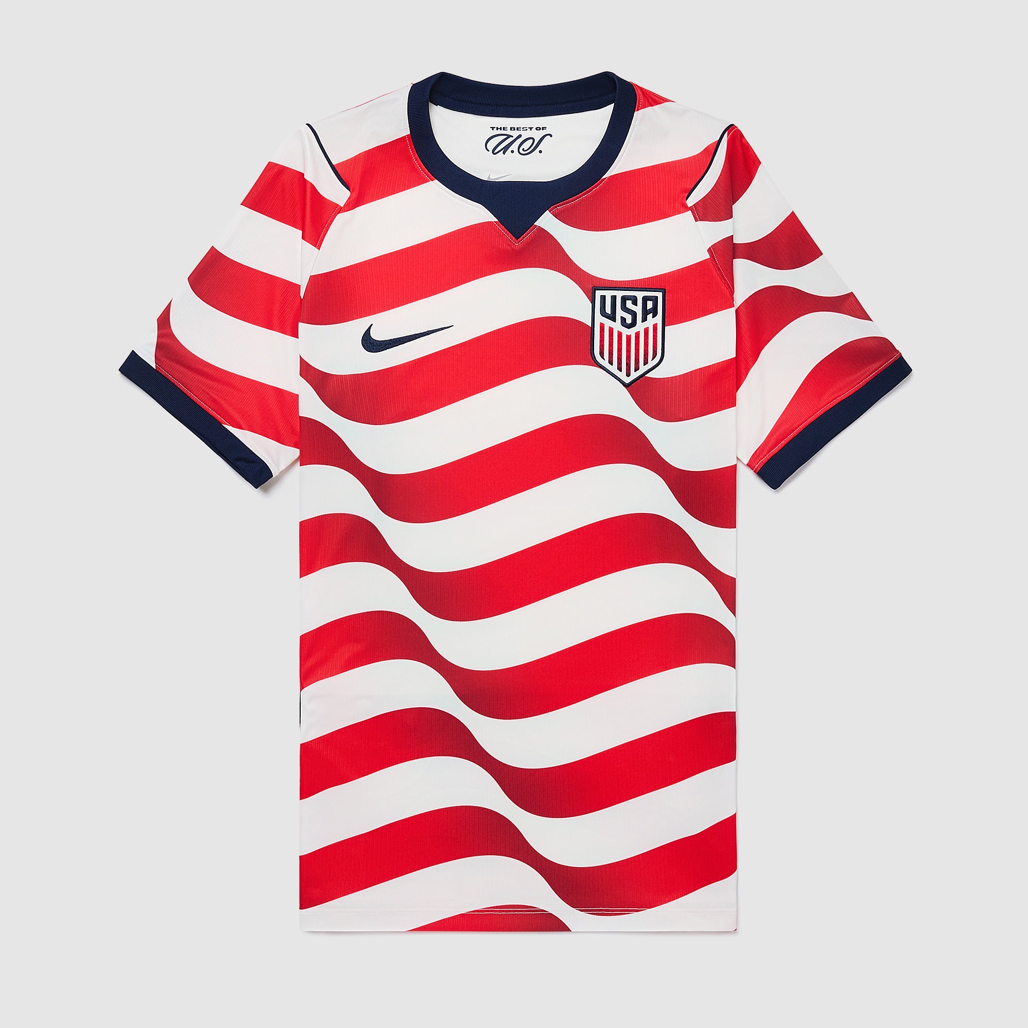 本日限定10%OFF Nike USA Soccer ストライプシャツ Nike USA 2026 Dri-FIT Stadium Home Shirt - Sail/Midnight Navy