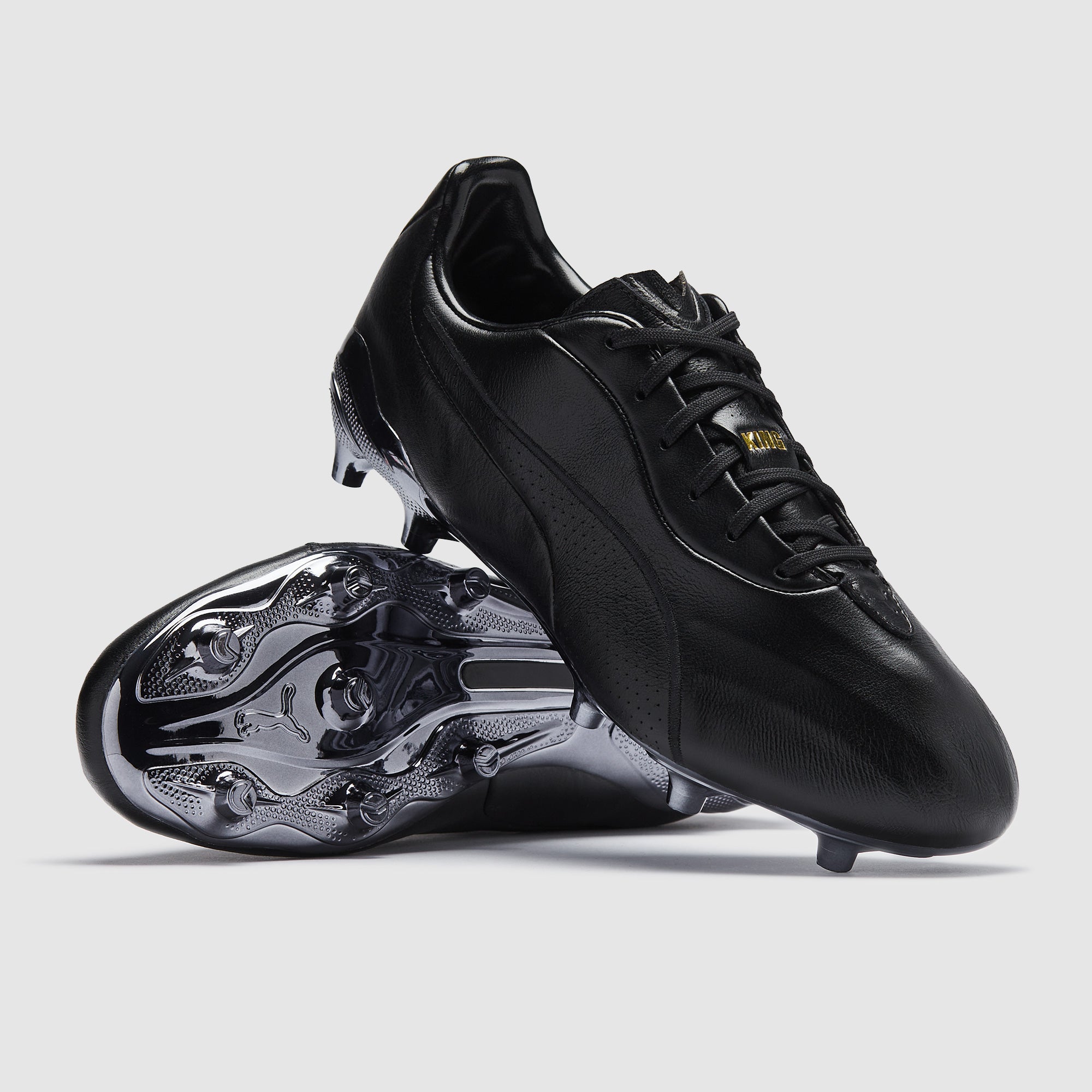 Puma King Platinum Firm Ground - Black/Black - Adult Boots
