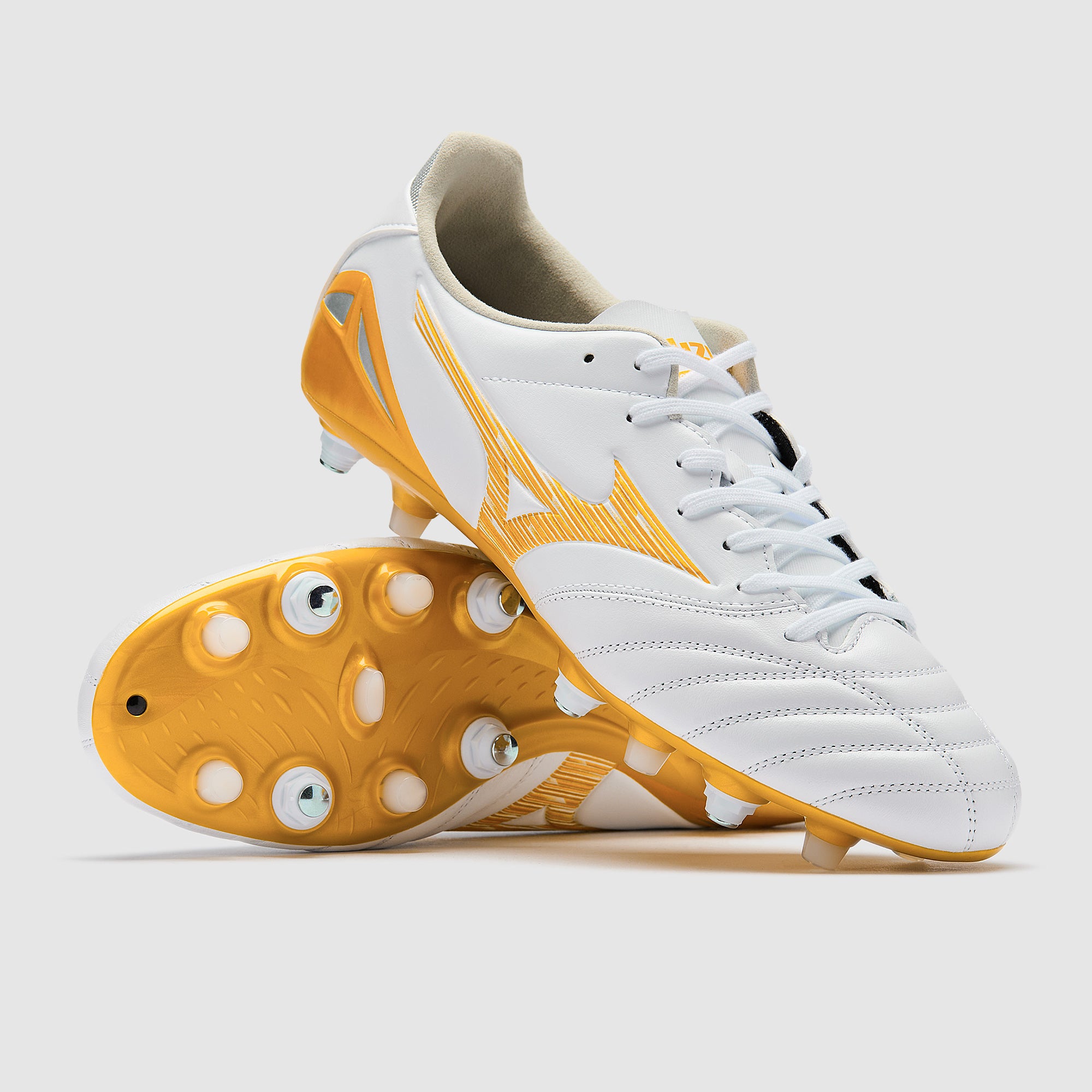 Mizuno Morelia Neo IV Pro Mix Soft Ground - White/MP Gold/Cool