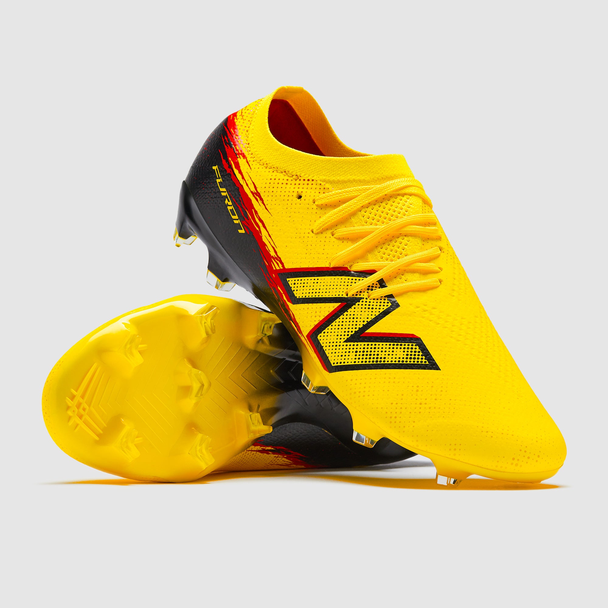 New Balance FURON V8 PRO FG 27cm 美品 New Balance Furon V8 Pro FG - Punch Yellow/Black/Fire Cracker