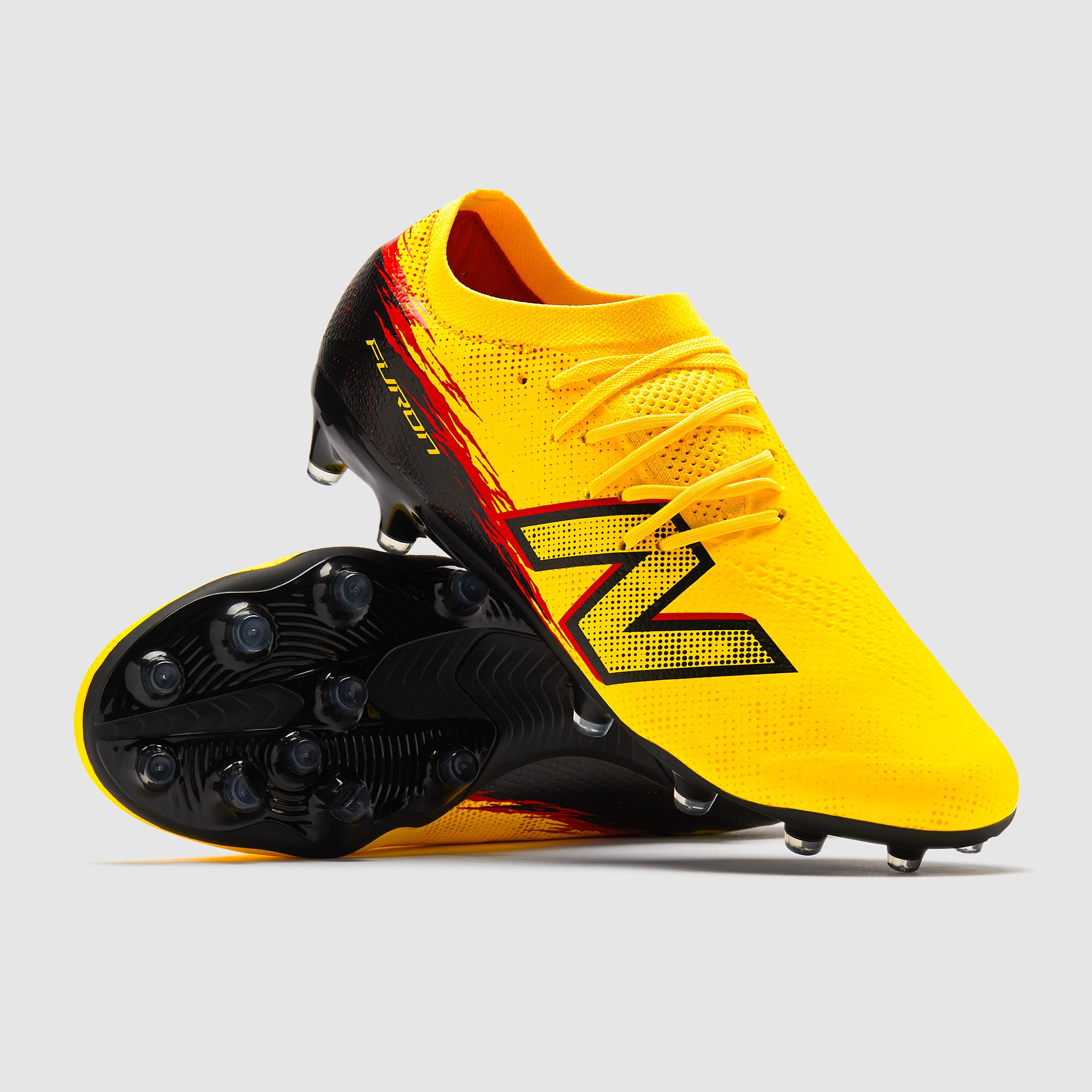 New Balance Furon V8 Pro MG - Punch Yellow/Black/Fire Cracker